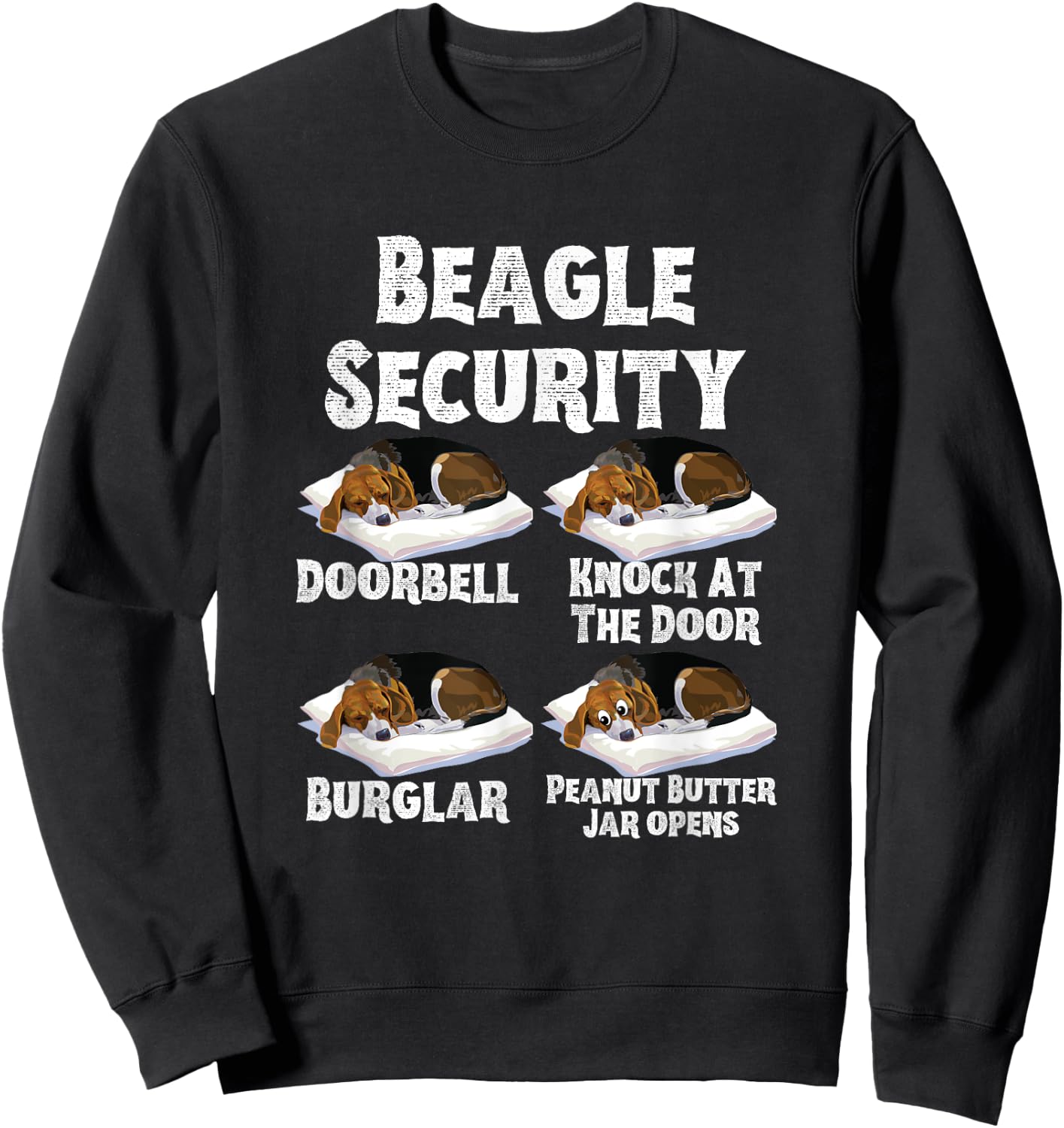 Funny Beagle Security Dog Lover Sweatshirt - Sweatshirt | Black