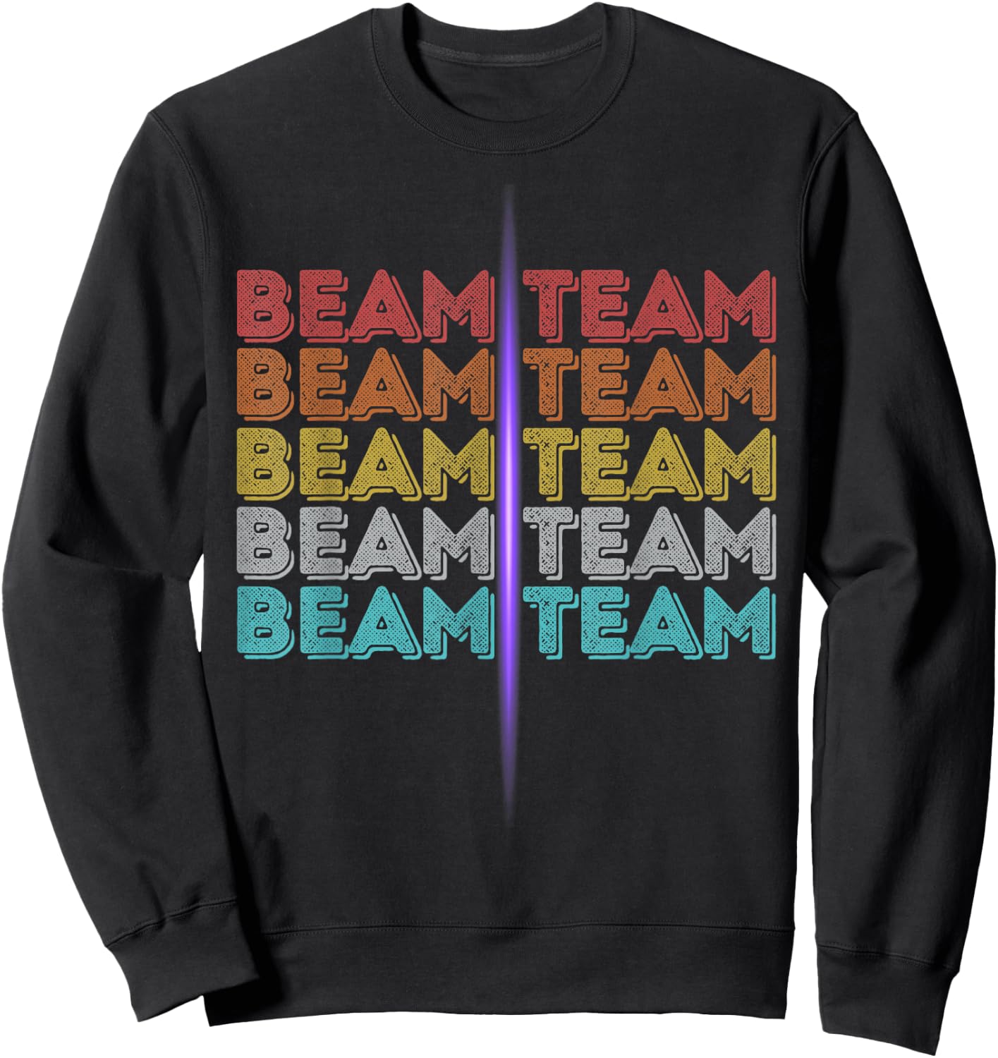 Vintage Retro Beam Team Sweatshirt - Sweatshirt | Black
