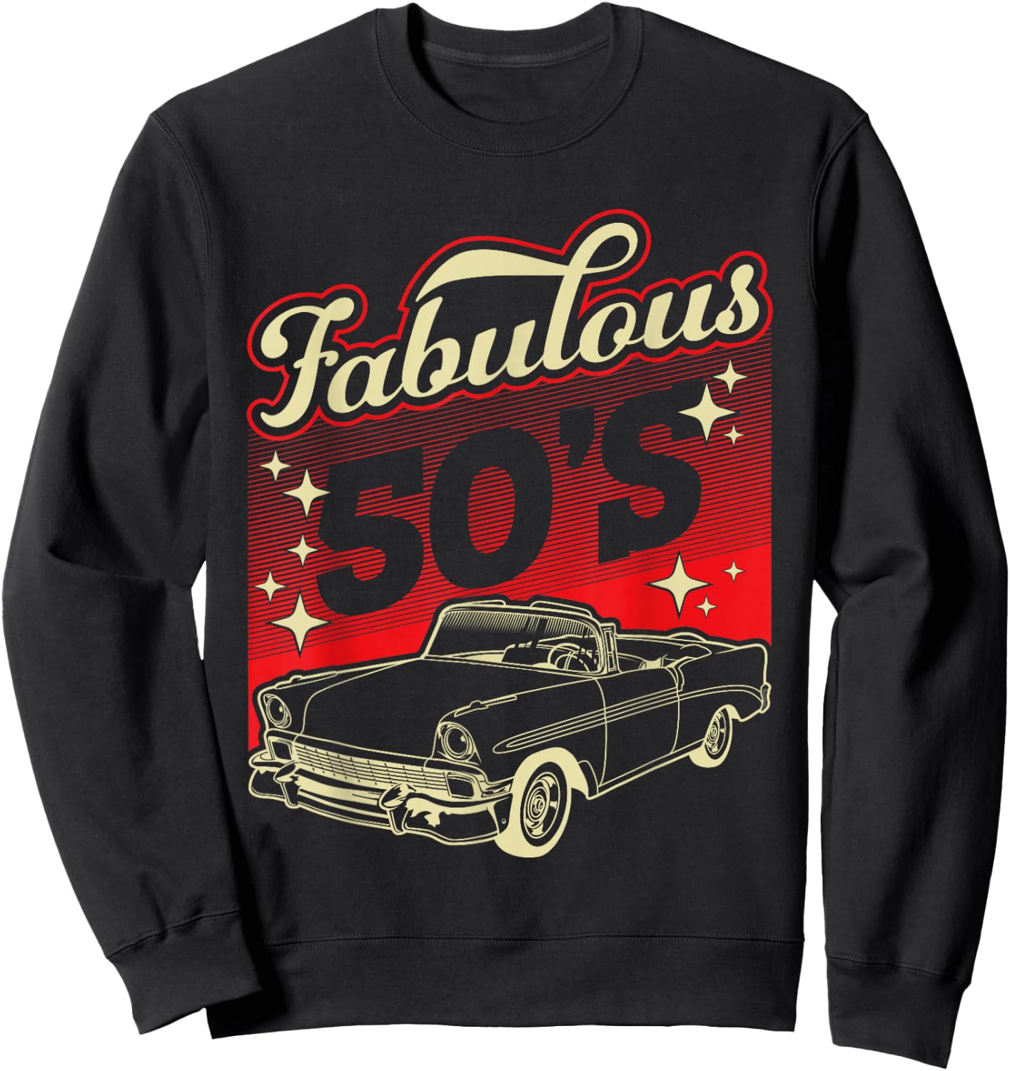 Fabulous 50's 50S Sock Hop Sweatshirt - Sweatshirt | Black