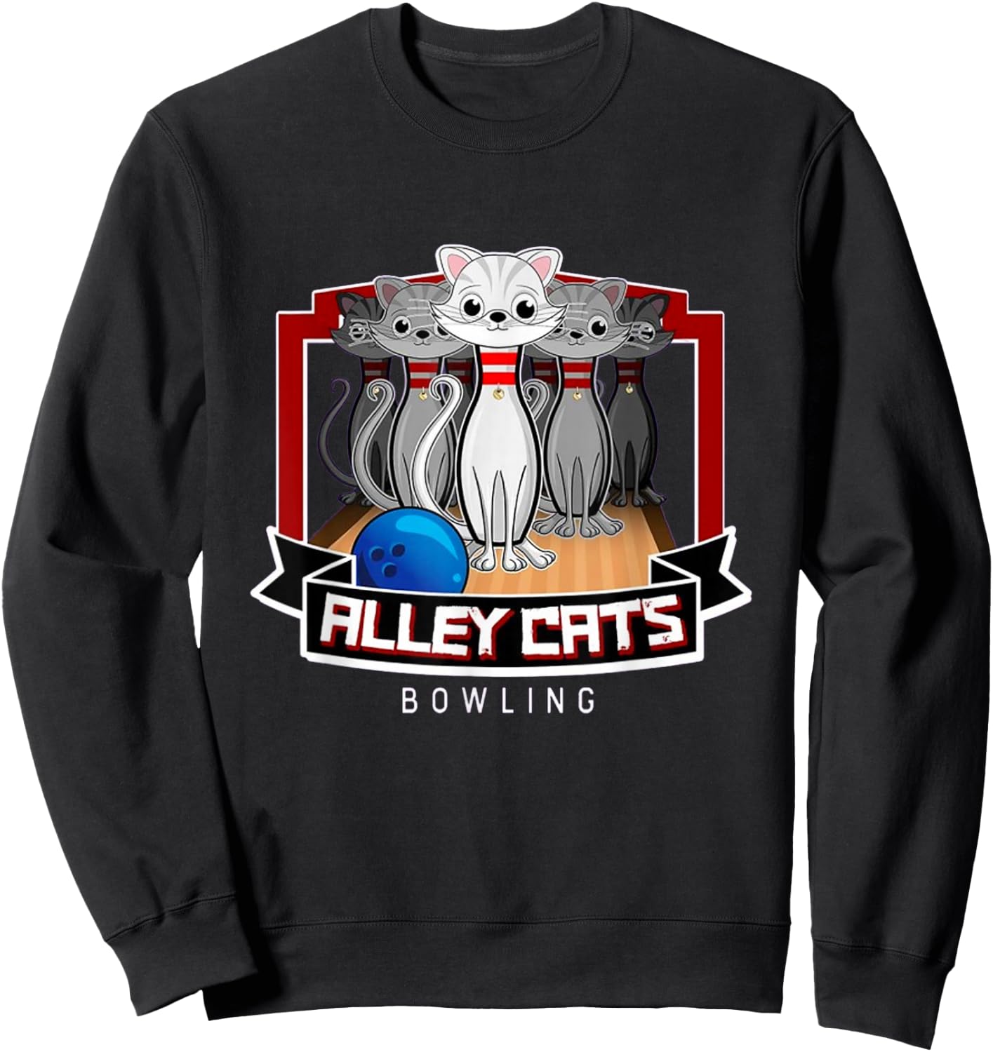 Alley Bowling Cats Sweatshirt - Sweatshirt | Black