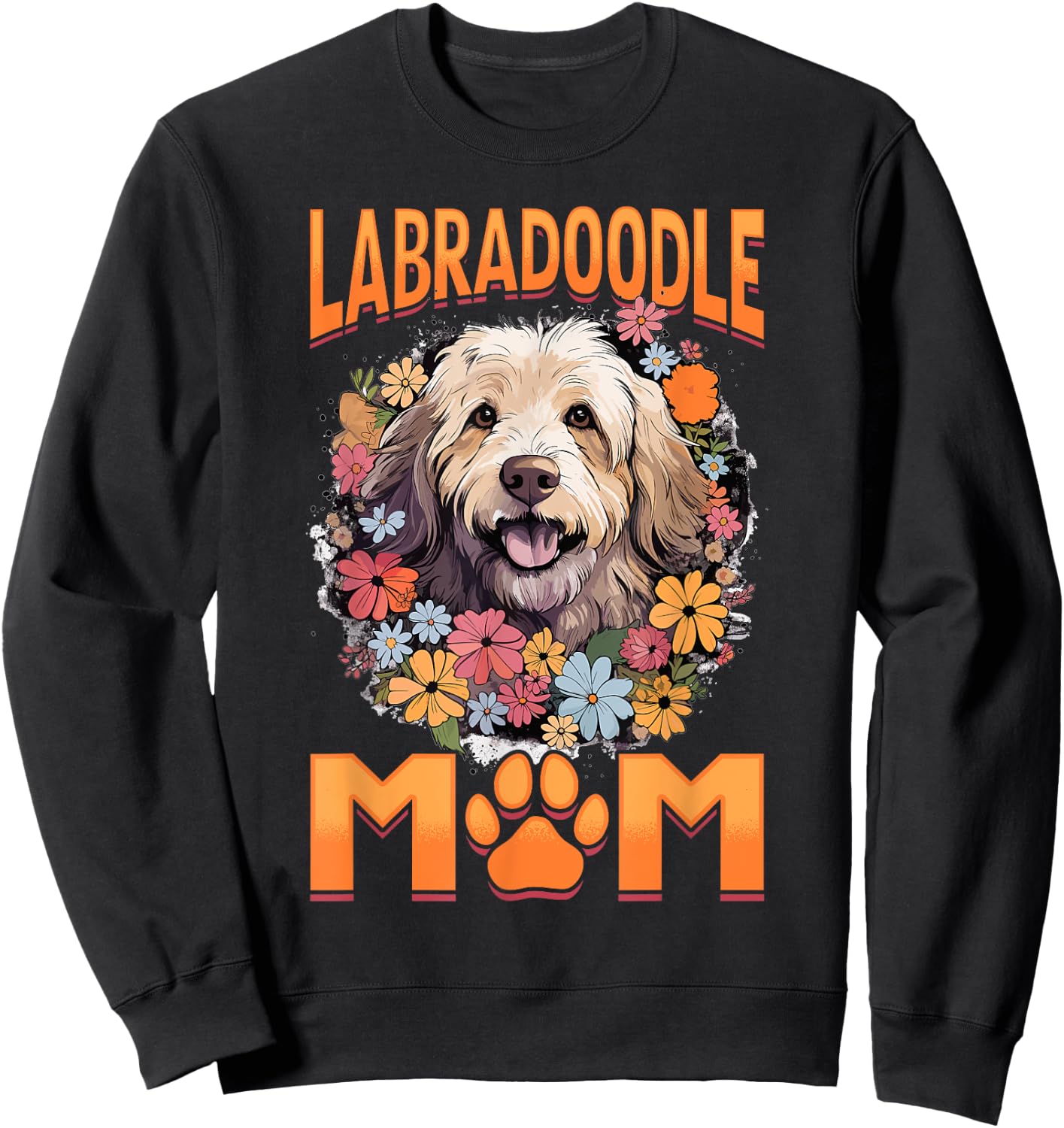 Labradoodle Dog Breed Pet Labradoodle Mom Men Women Girls Kids Sweatshirt - Sweatshirt | Black