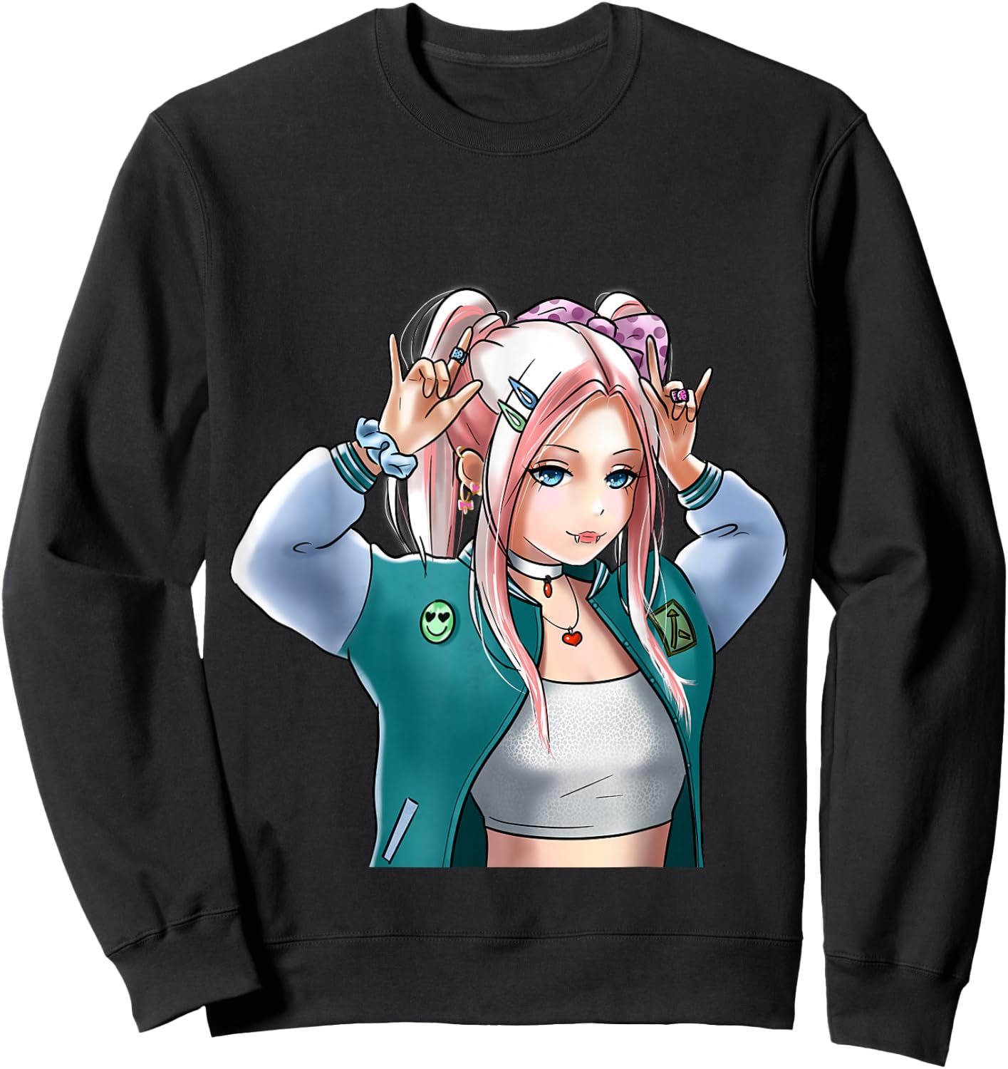 Anime Girl | Otaku Kawaii | Japanese Anime Sweatshirt - Sweatshirt | Black