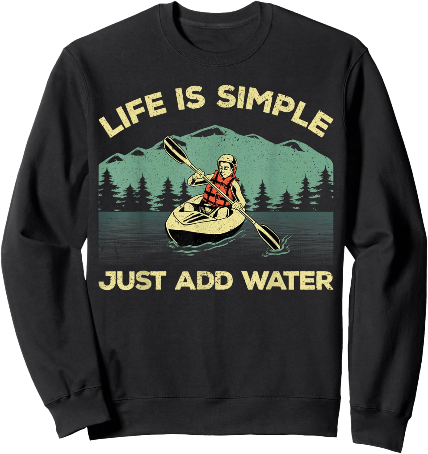 Funny Kayaking Design Women Paddling Canoeing Lover Sweatshirt - Sweatshirt | Black