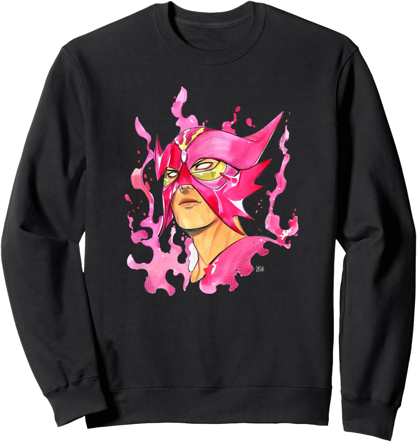 Marvel Comics Retro Classic X-Men Sunfire Flame Portrait Sweatshirt - Sweatshirt | Black