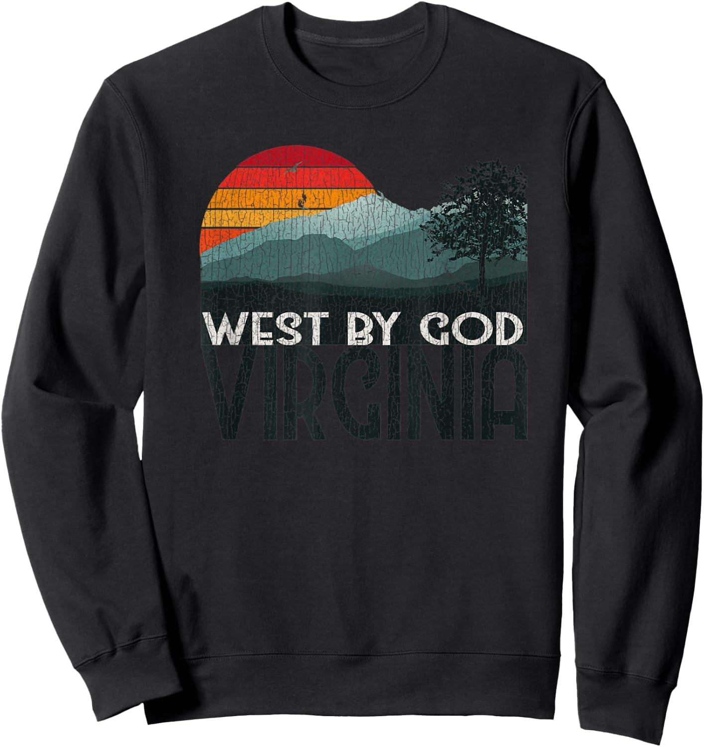 Vintage West By God Virginia Sweatshirt - Sweatshirt | Black