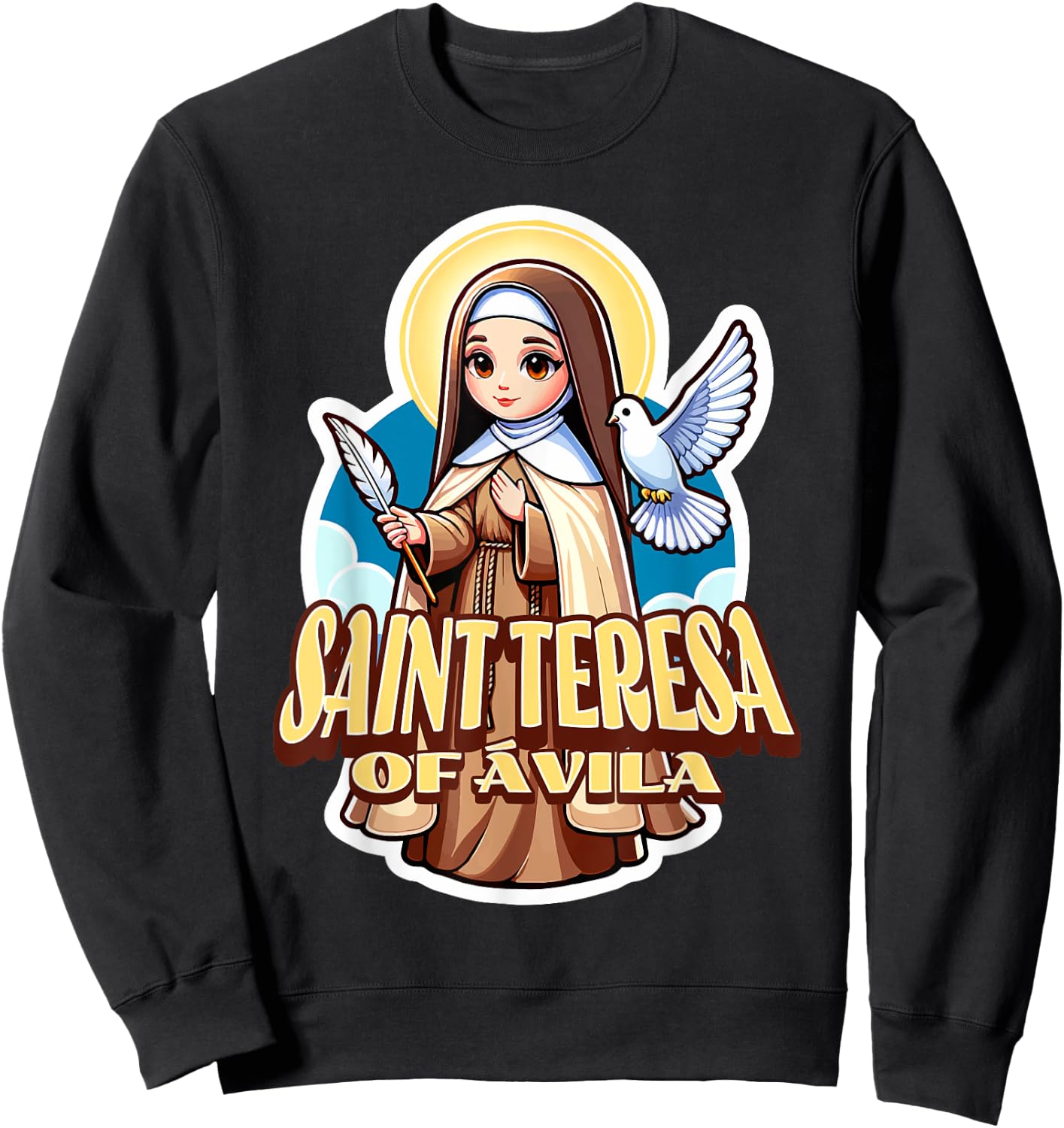 St Teresa of Avila Interior Castle Catholic Patron Saint Kid Sweatshirt - Sweatshirt | Black