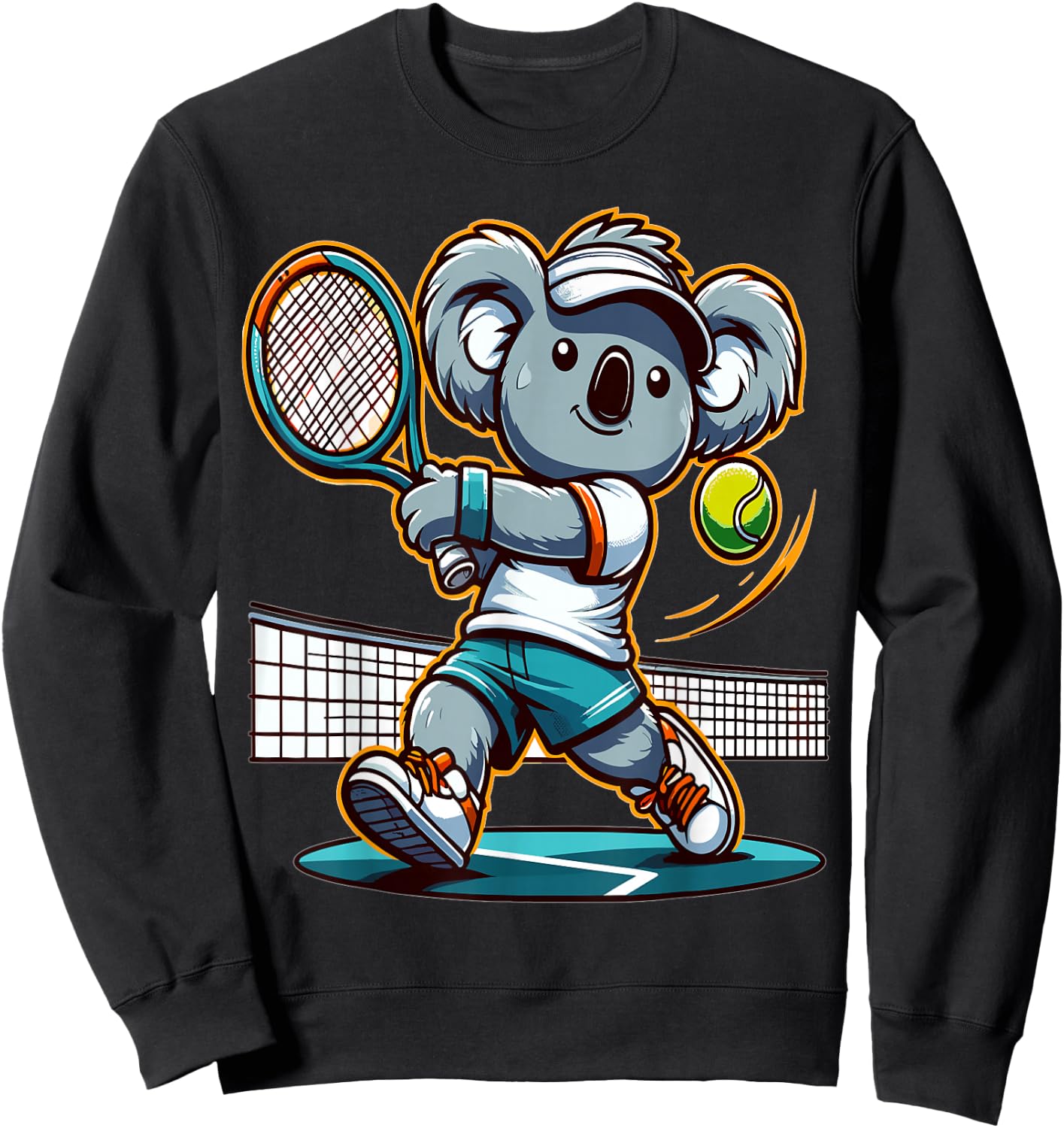 Koala Bear plays tennis for Koala Bear lovers and Koala Bear Sweatshirt - Sweatshirt | Black