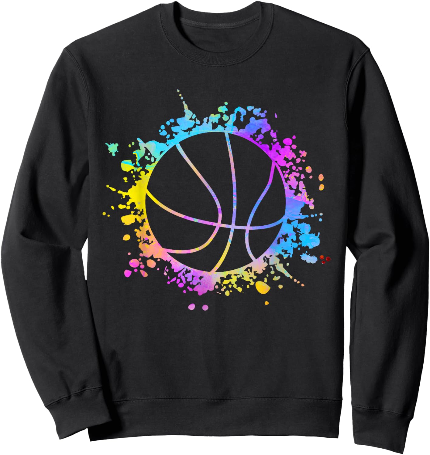Basketball Colourful Splatters TeensBasket Ball Coaches Sweatshirt - Sweatshirt | Black