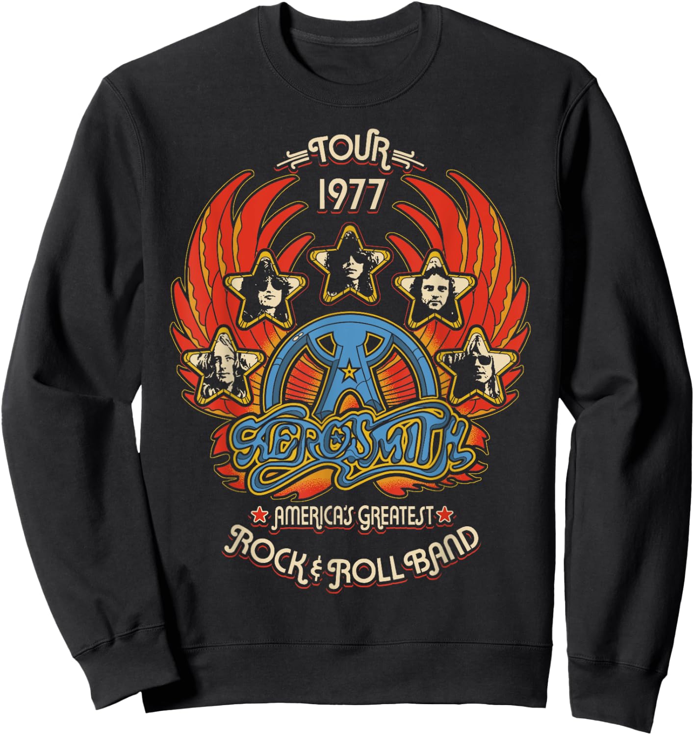Aerosmith - Rock n Roll Band Sweatshirt - Sweatshirt | Black