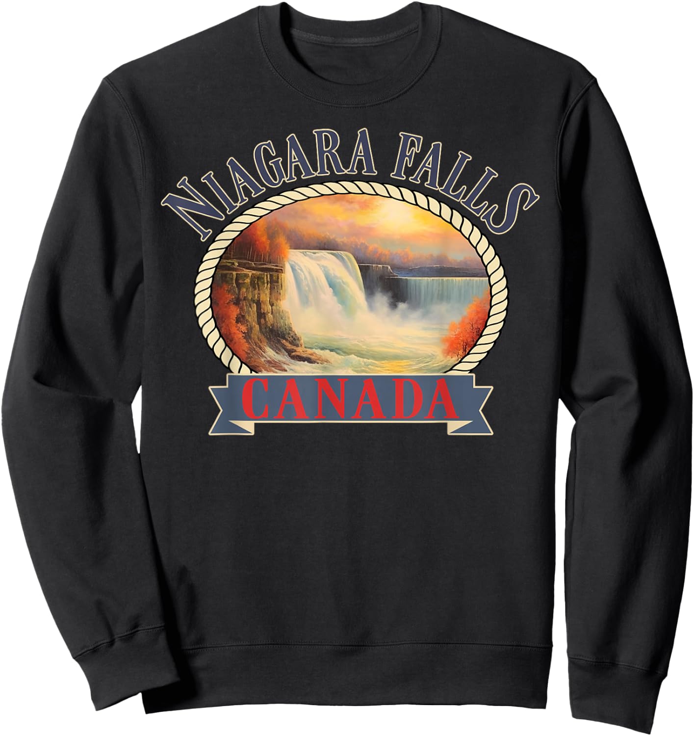 Niagara Falls Canada USA Nature river Sweatshirt - Sweatshirt | Black