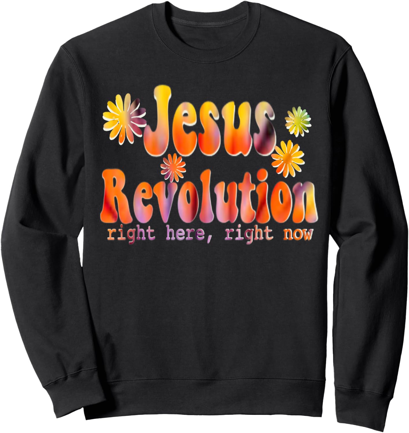 Jesus Freak - Christian Retro Tie Dye Lettering Sweatshirt - Sweatshirt | Black