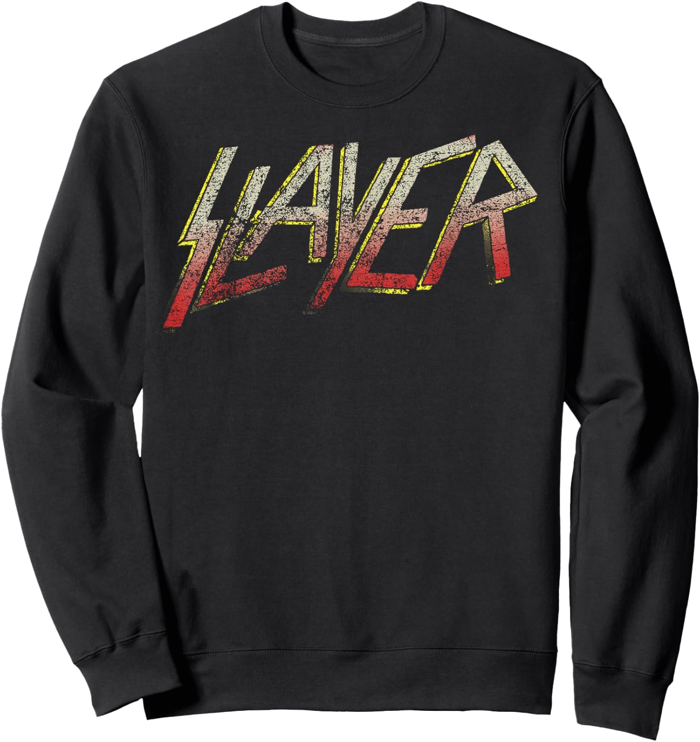 Slayer – Distressed Multicolor Logo Sweatshirt - Sweatshirt | Black