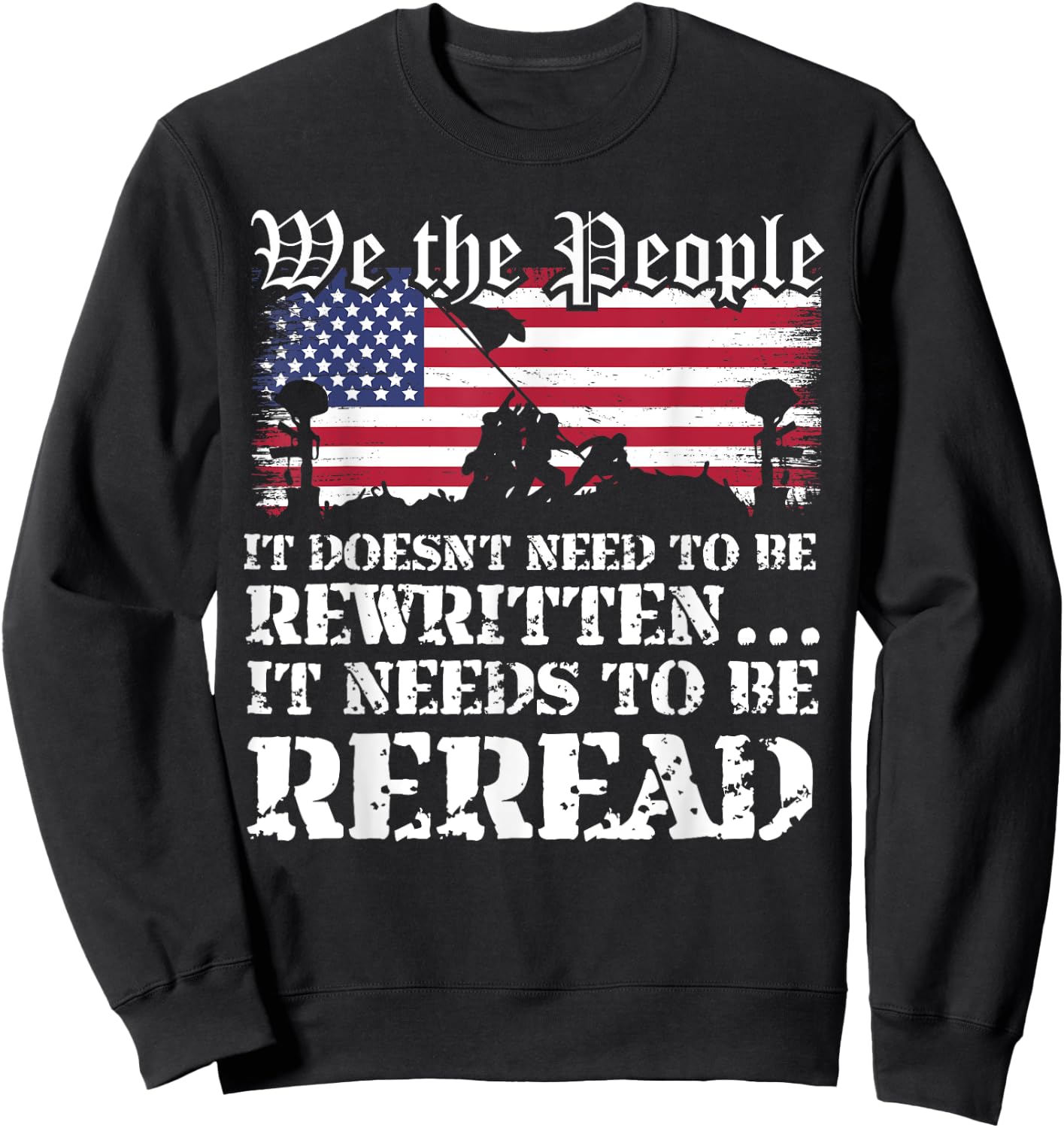 We The People Are Pissed It Doesn't Need to Be Rewritten Sweatshirt - Sweatshirt | Black