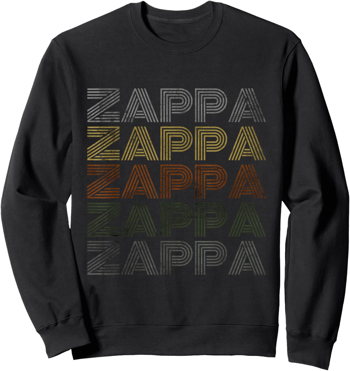 Love Heart Zappa Grunge Retro Vintage Style Black Zappa Sweatshirt - Sweatshirt | Black