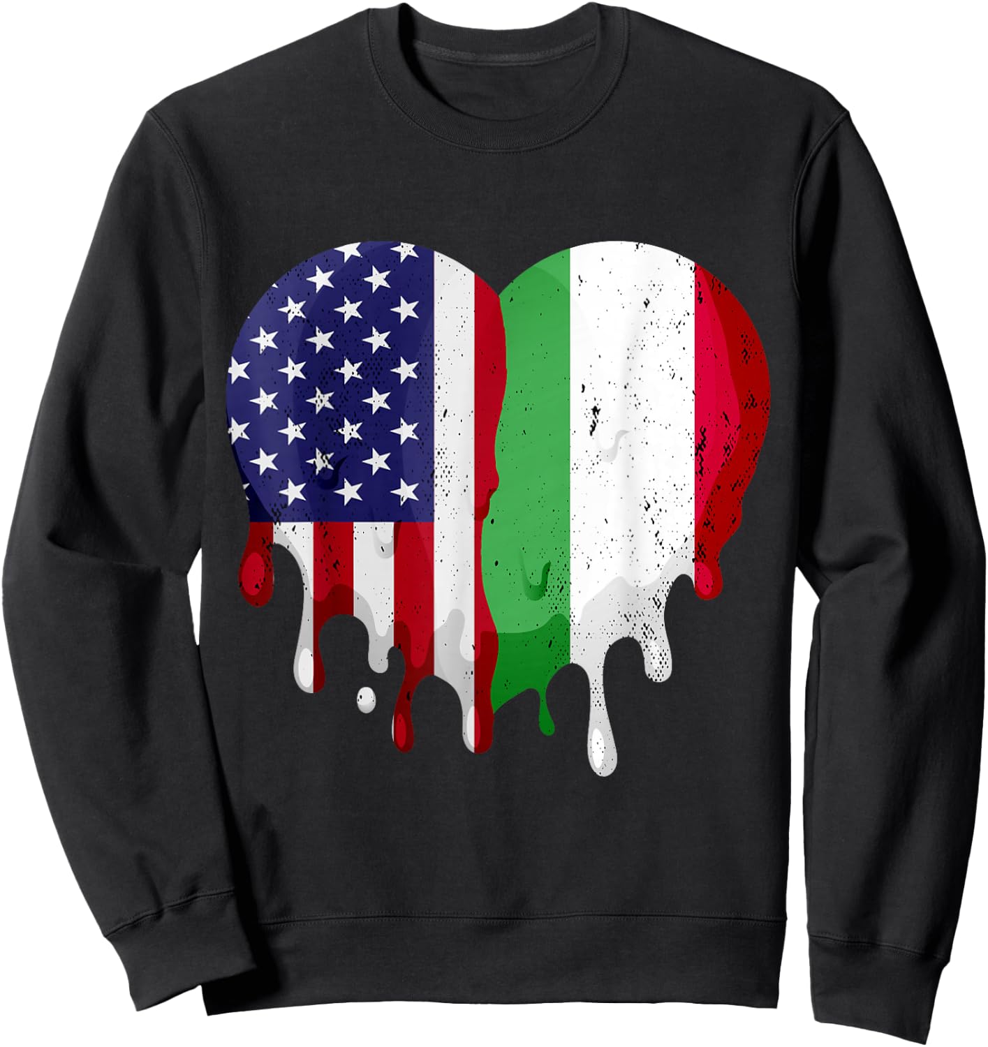 American Hungarian Heritage Month Hungary Flag Heart Sweatshirt - Sweatshirt | Black