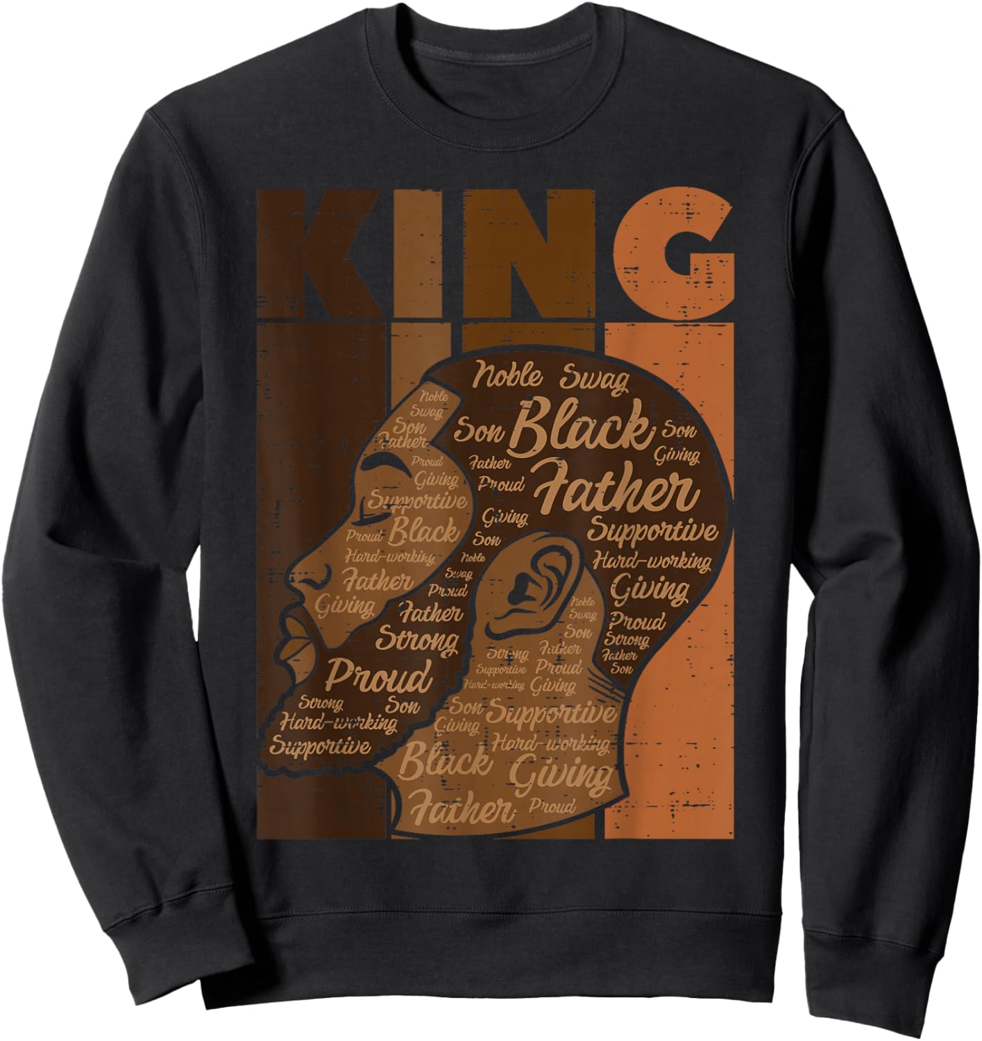 Black History King Father Melanin African American Dad Men Sweatshirt - Sweatshirt | Black