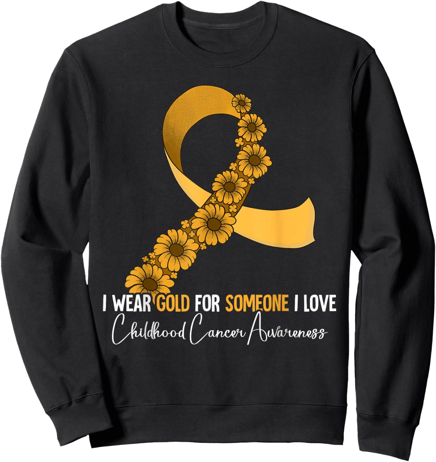 Childhood Cancer Awareness Sweatshirt - Sweatshirt | Black