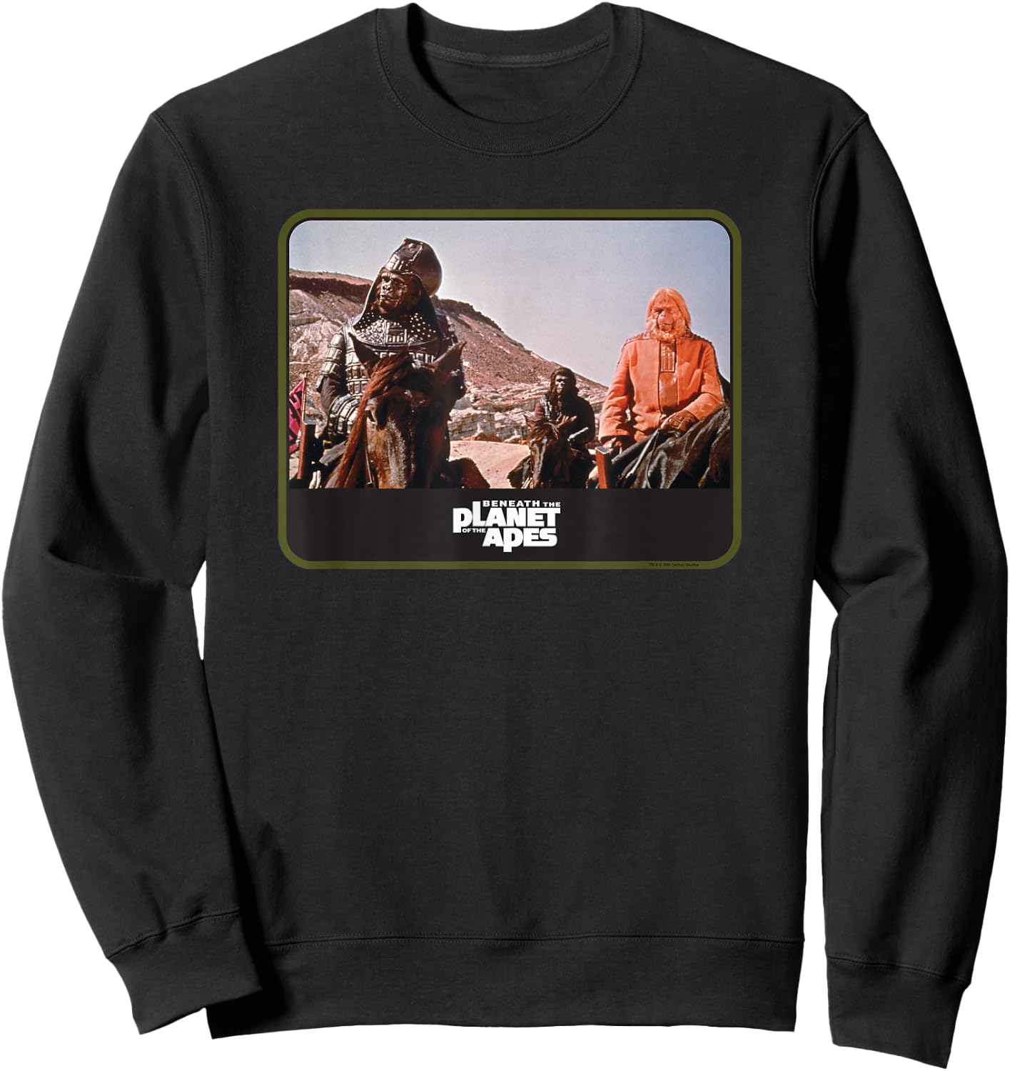 Beneath The Planet of The Apes 1970 General Ursus & Dr Zaius Sweatshirt - Sweatshirt | Black