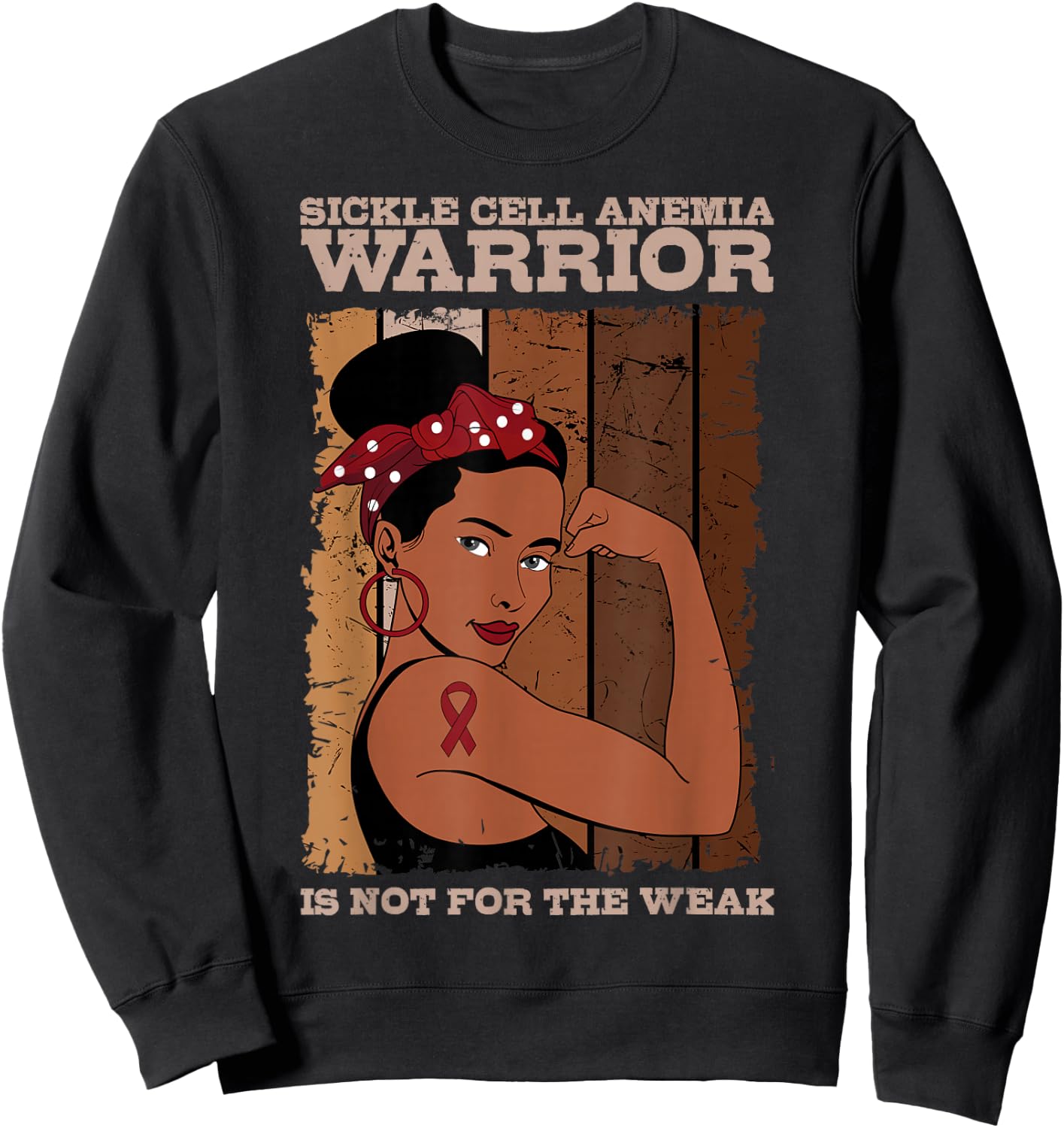 Sickle Cell Disease Warrior Awareness Blood SCD Sweatshirt - Sweatshirt | Black