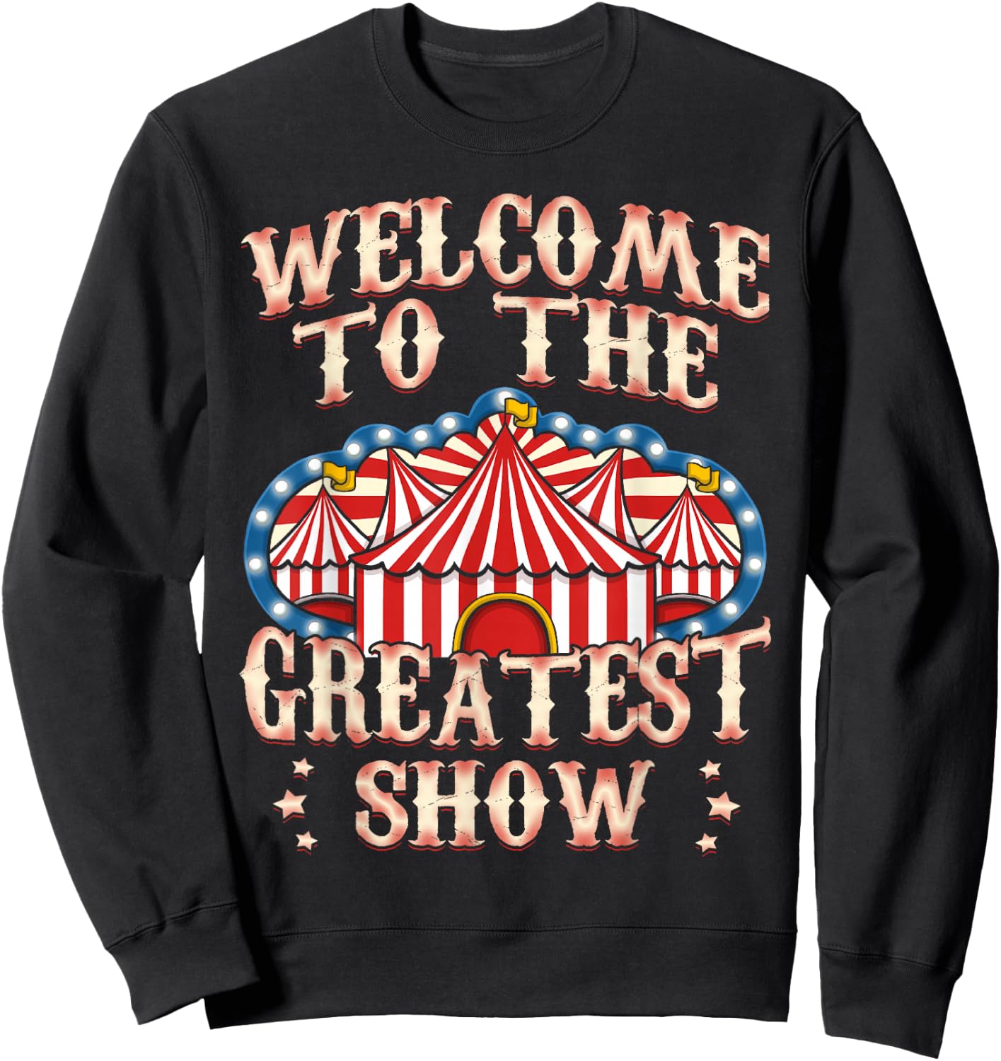 Circus Party Gift Clown Lion Fire Ring Acrobat Funny Sweatshirt - Sweatshirt | Black
