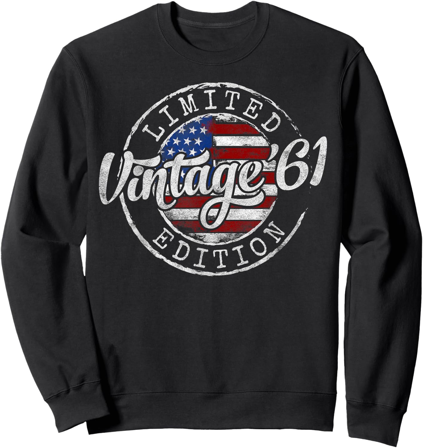 Vintage 1961 64th Birthday Gifts Women 64 Year Old Sweatshirt - Sweatshirt | Black