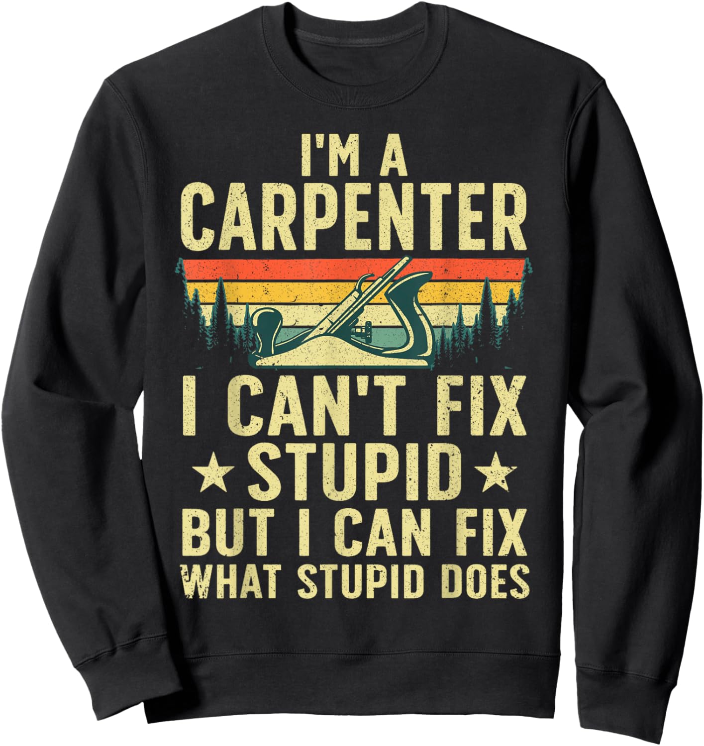 Cool Carpenter Art Women Carpentry Tool Woodworker Sweatshirt - Sweatshirt | Black