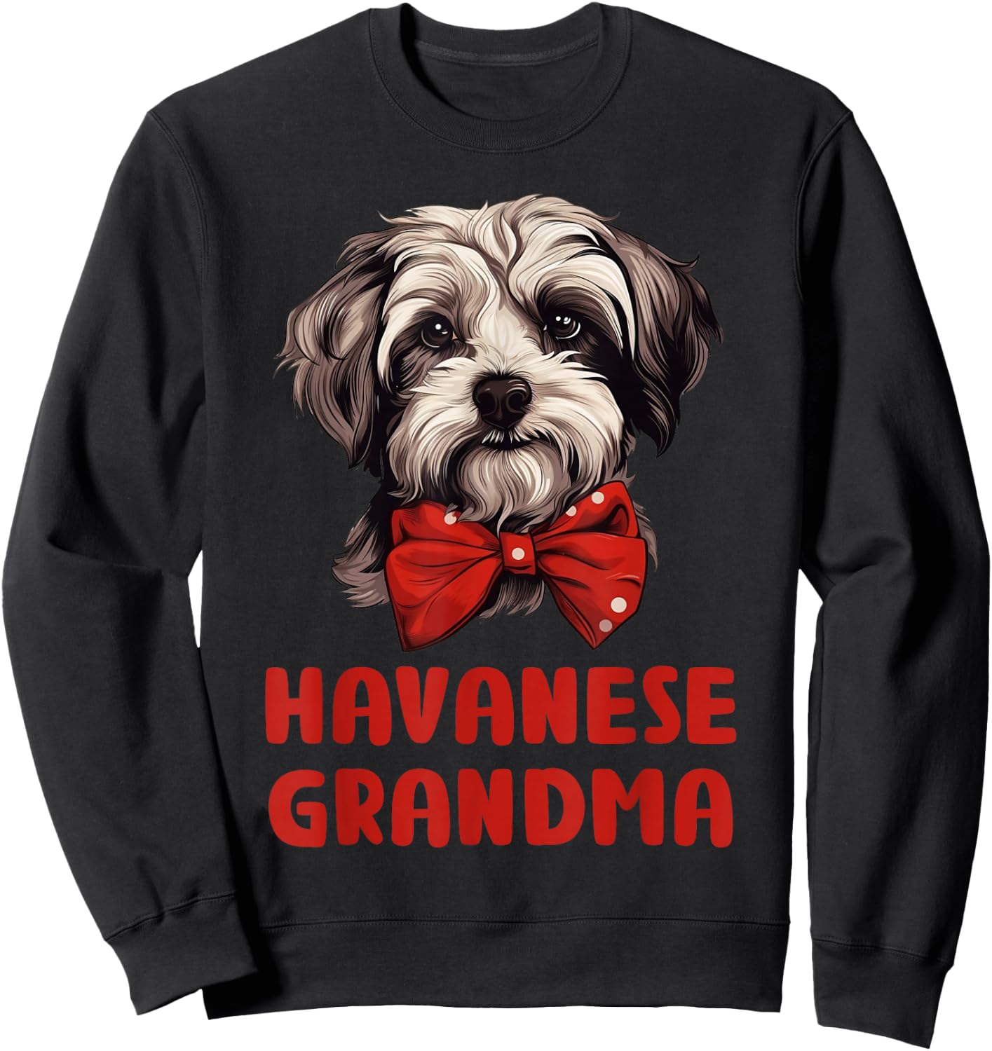 Cute Havanese Grandma Dog Lovers Gift Funny Havanese Owner Women Girls Kids Sweatshirt - Sweatshirt | Black