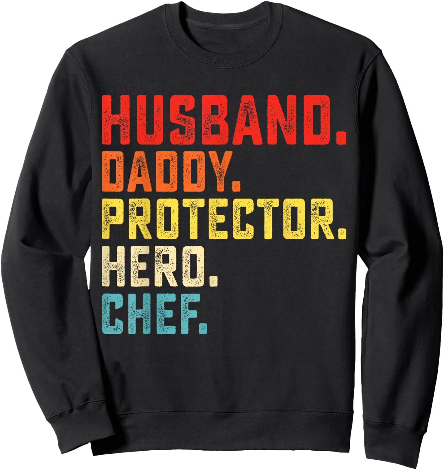 husband daddy protector hero chef fathers Day Cook Cooking Sweatshirt - Sweatshirt | Black