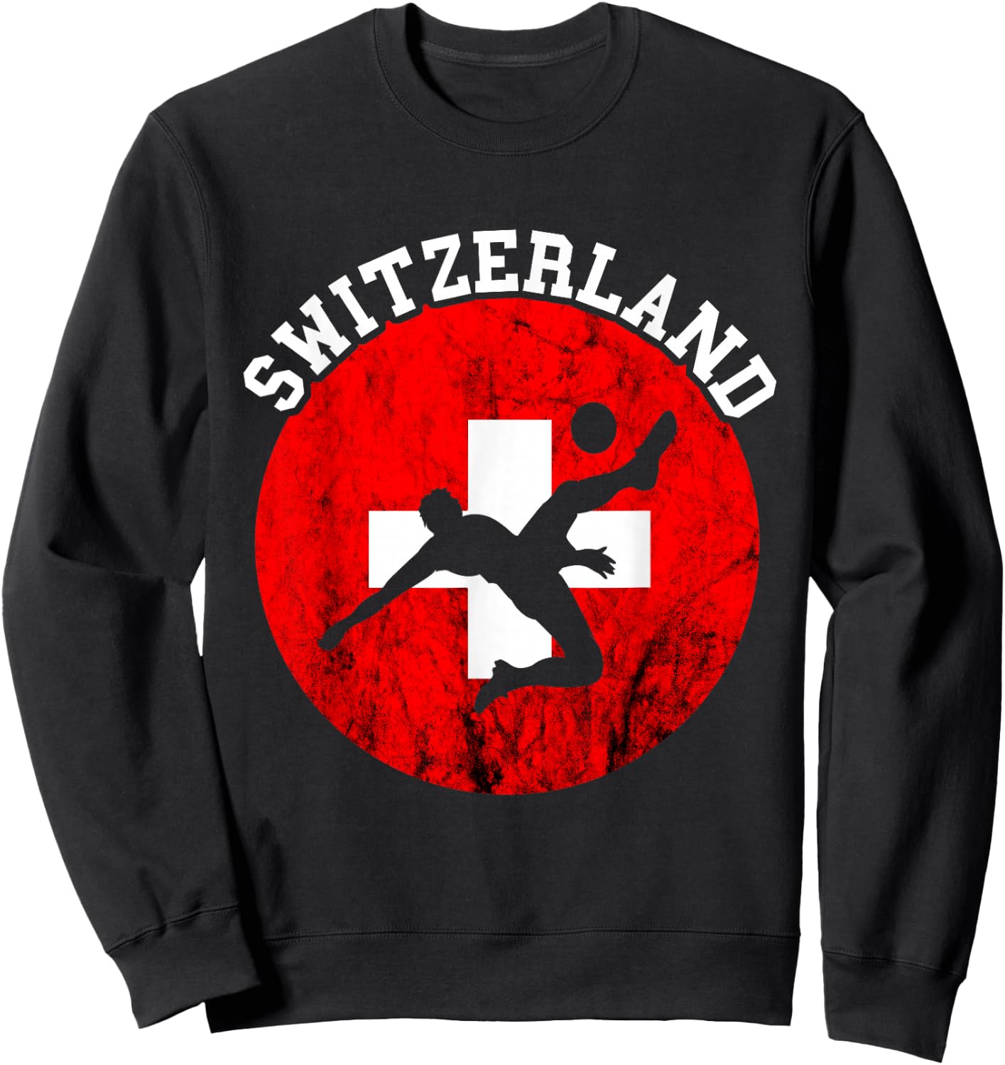 Switzerland Swiss Soccer Team Swiss Pride Schweiz Swiss Flag Sweatshirt - Sweatshirt | Black