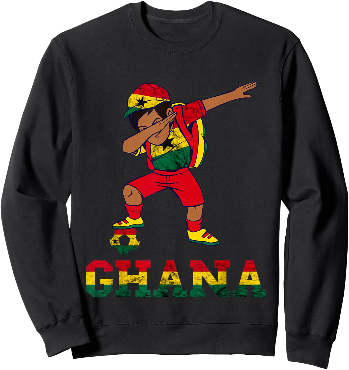 Ghana Football Team Ghana Flag Ghanese Pride Ghana Boy Sweatshirt - Sweatshirt | Black