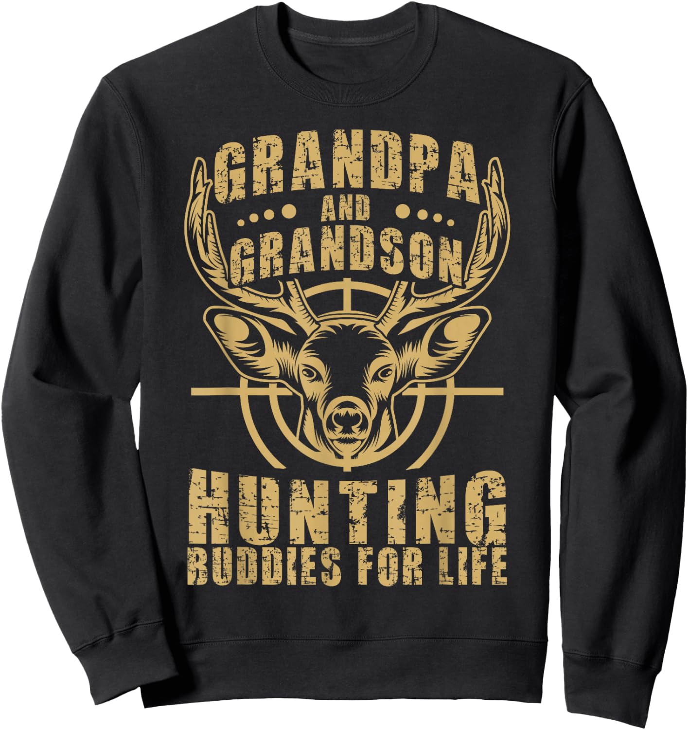 Hunting Buddy Grandpa And Grandson Hunting Buddies Sweatshirt - Sweatshirt | Black