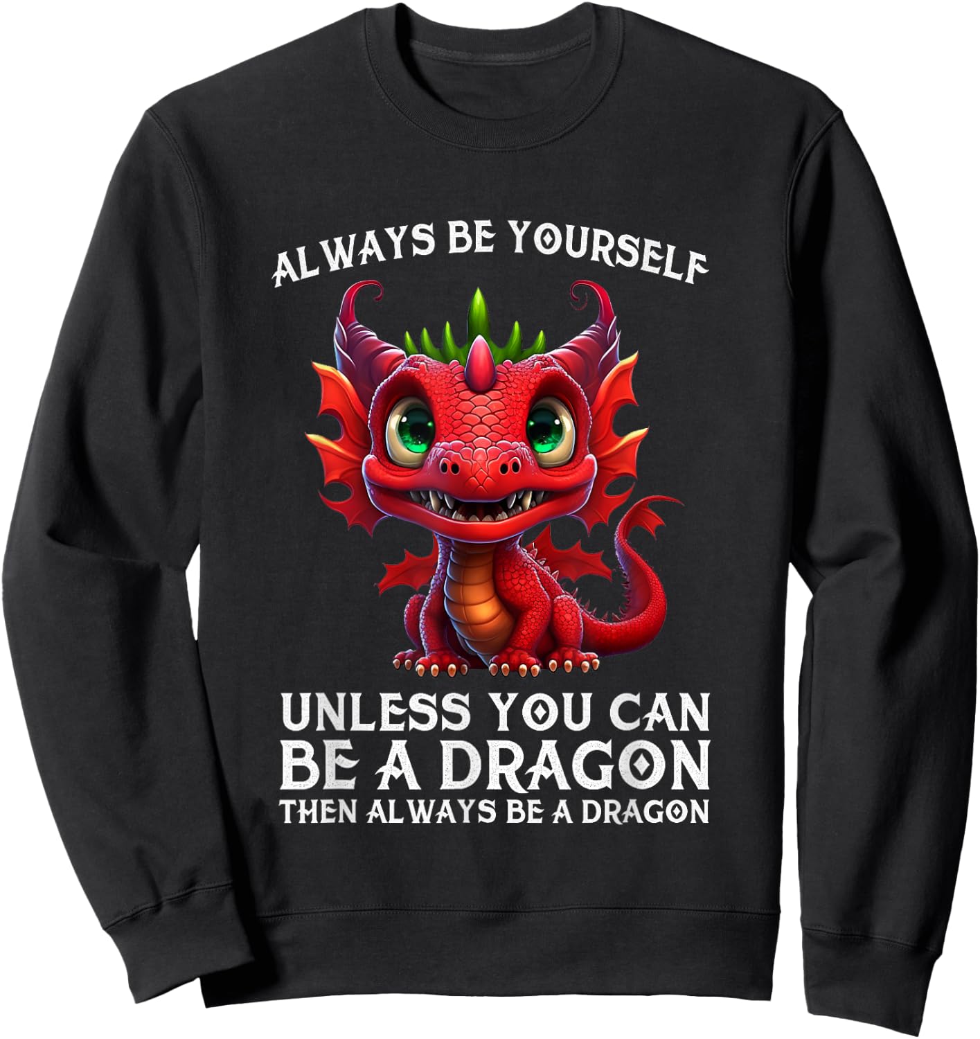 Mythical Dragon Lovers Cool Dragon Women Boys Kids Sweatshirt - Sweatshirt | Black
