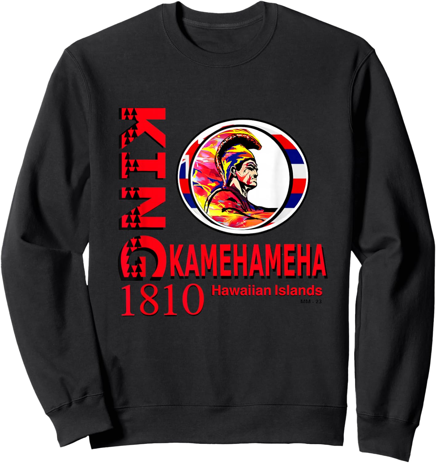 King Kamehameha by micah moto Sweatshirt - Sweatshirt | Black