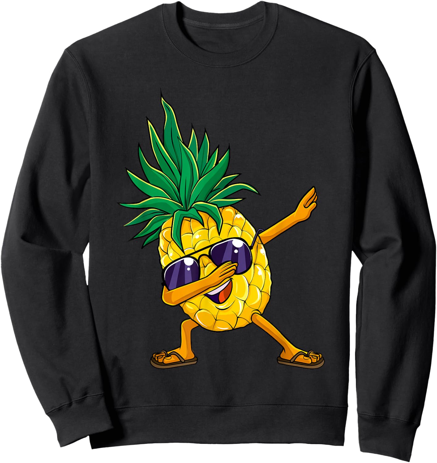 Dabbing Pineapple Hawaii Dab Dance Hawaiian Kids Sweatshirt - Sweatshirt | Black