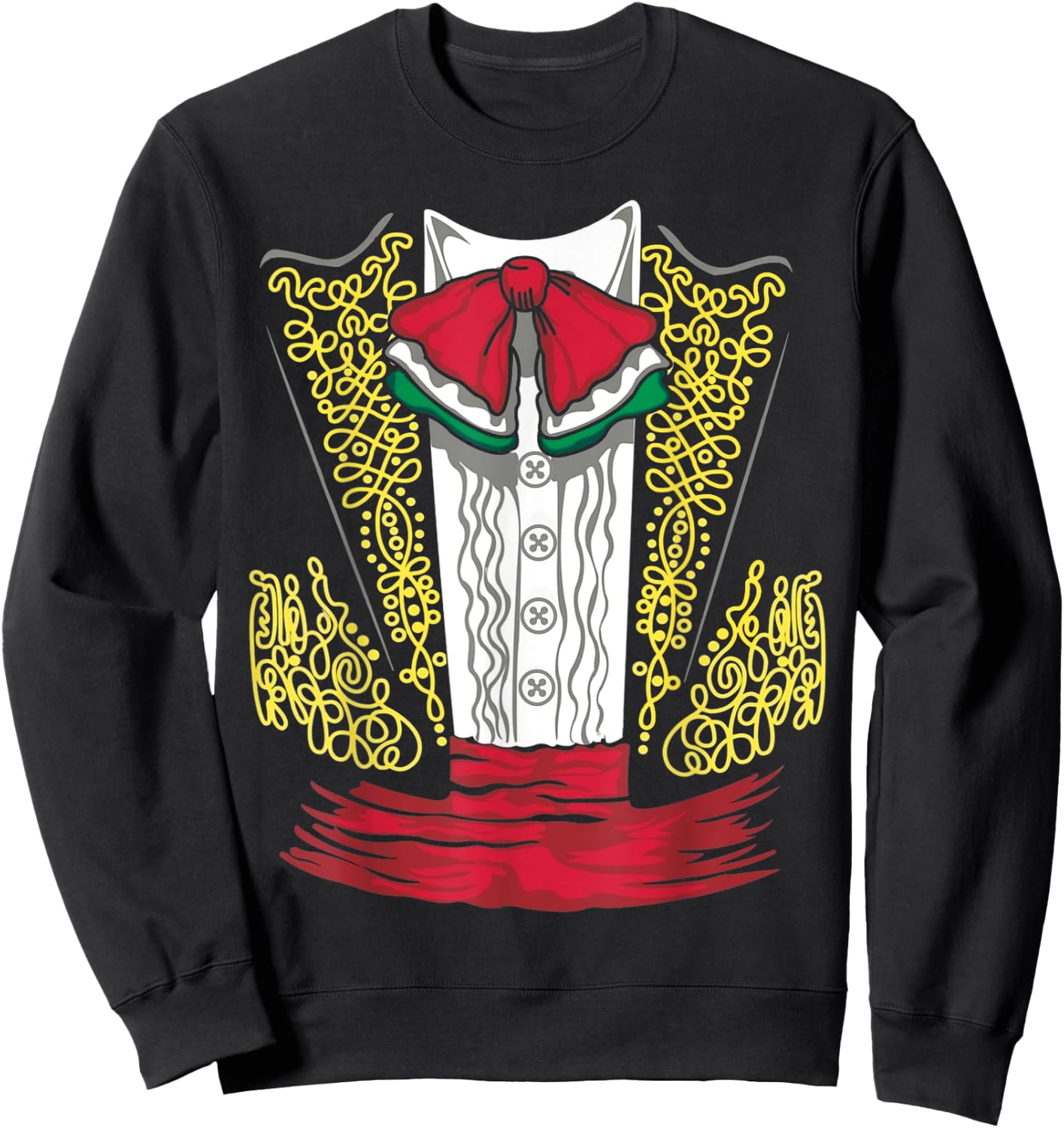 Mariachi Charro Mexican Costume For Dia de los Muertos Sweatshirt - Sweatshirt | Black