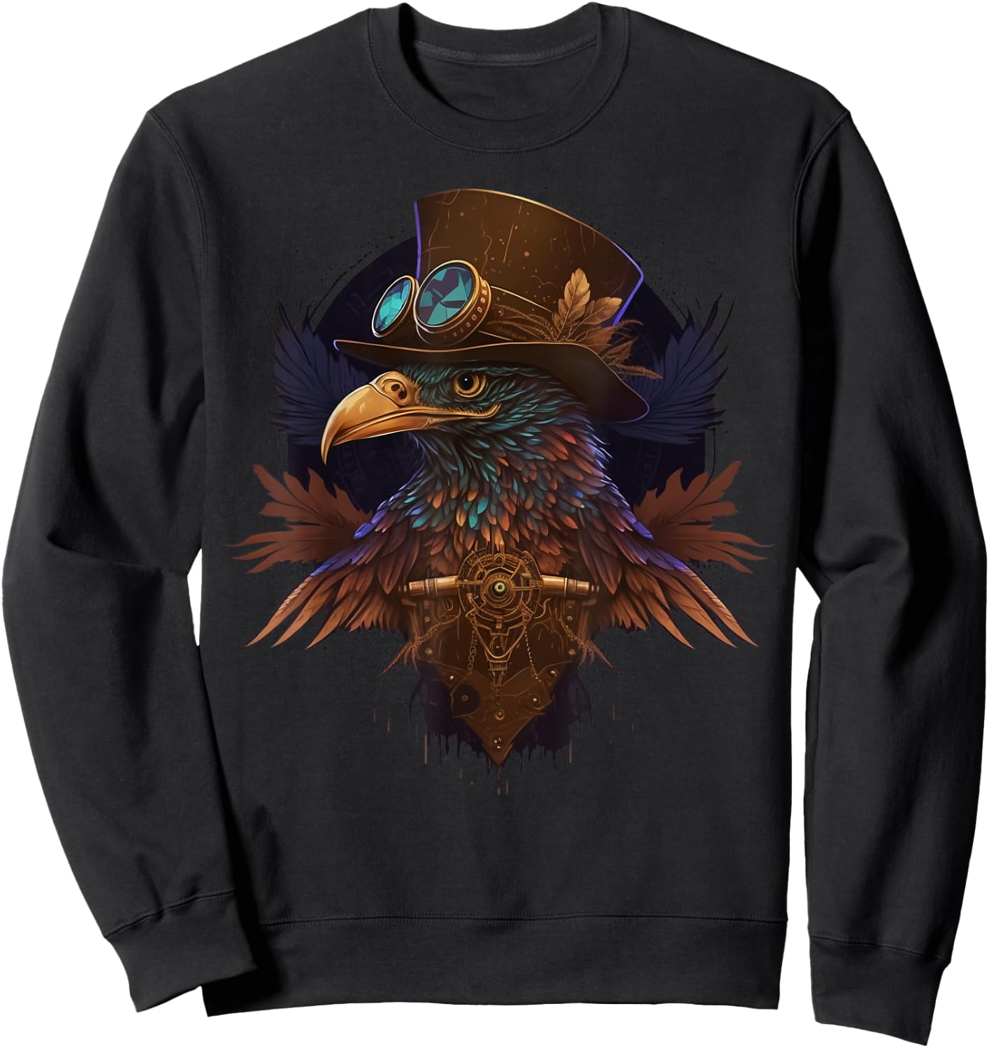 Steampunk Eagle Sweatshirt - Sweatshirt | Black