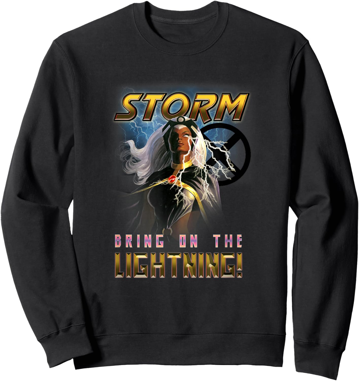 Marvel X-Men Storm Bring On The Lightning Retro Shot Sweatshirt - Sweatshirt | Black