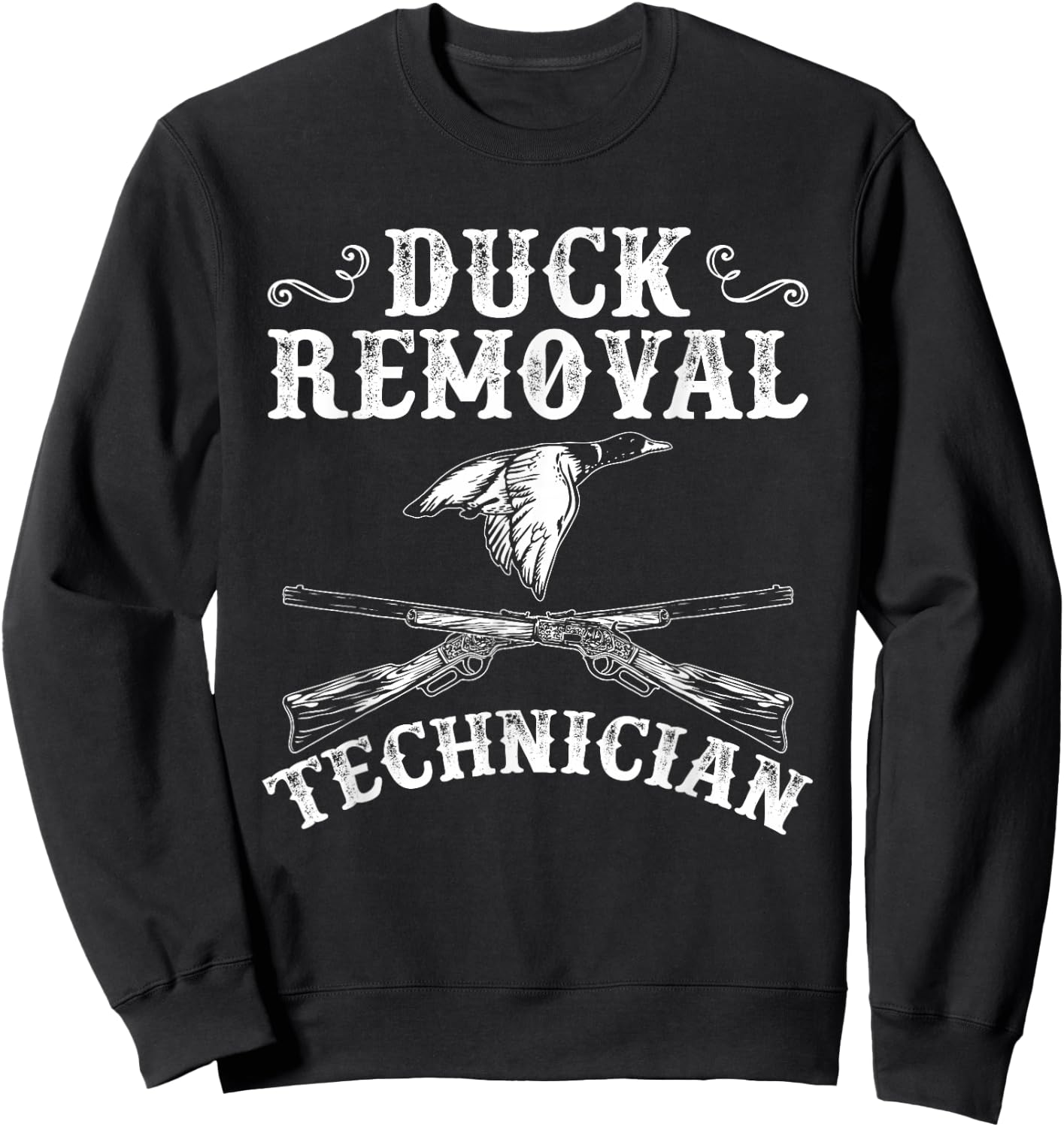 Funny Hunting Lover Graphic and Men Duck Hunters Sweatshirt - Sweatshirt | Black