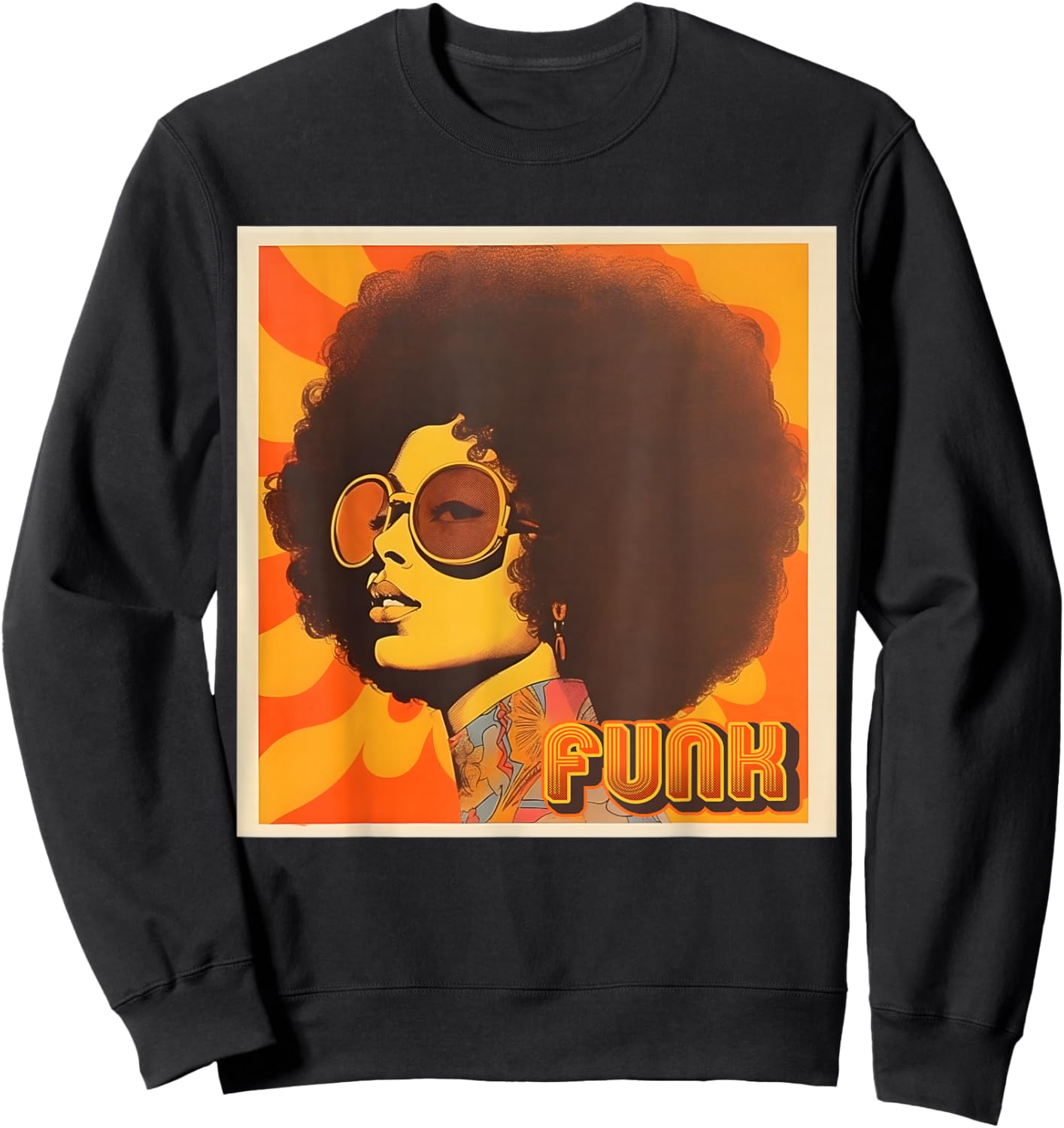 That Retro 70s Funk Queen Sweatshirt - Sweatshirt | Black