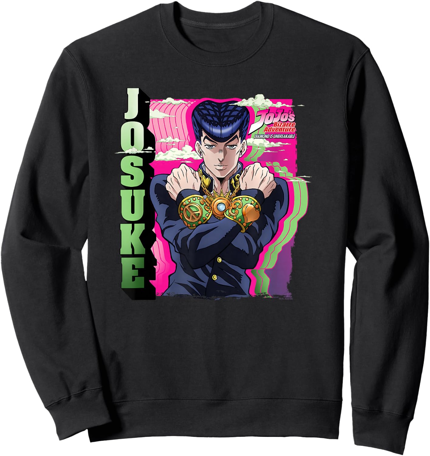 JoJo's Bizarre Adventure Part 4 Josuke Great Days Anime Sweatshirt - Sweatshirt | Black