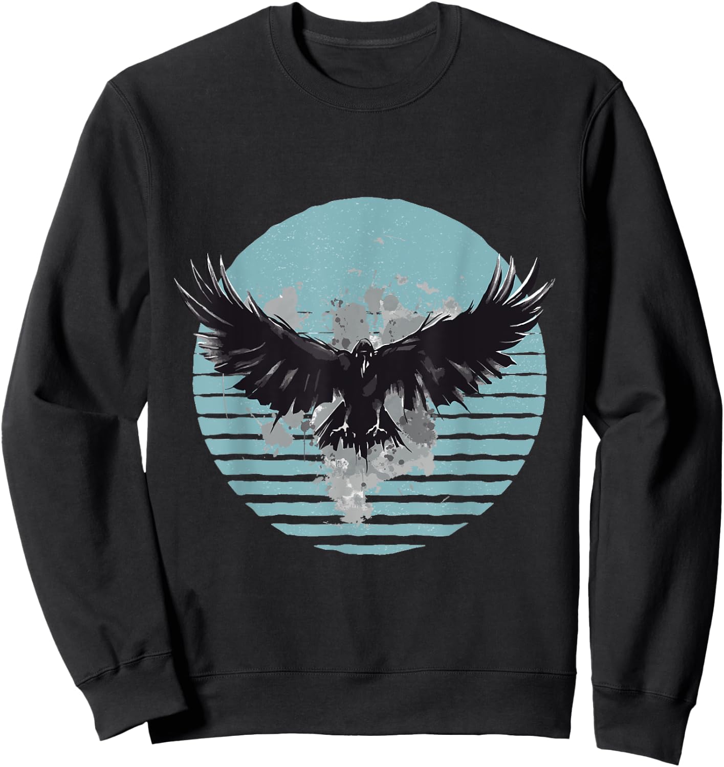 Raven moon Gothic raven Dark nature Mystical bird Raven Art Sweatshirt - Sweatshirt | Black