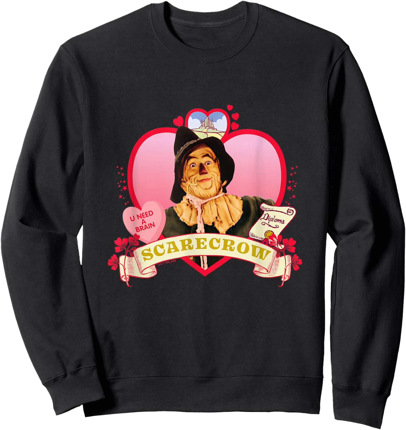 The Wizard of Oz - Heart Scarecrow Sweatshirt - Sweatshirt | Black