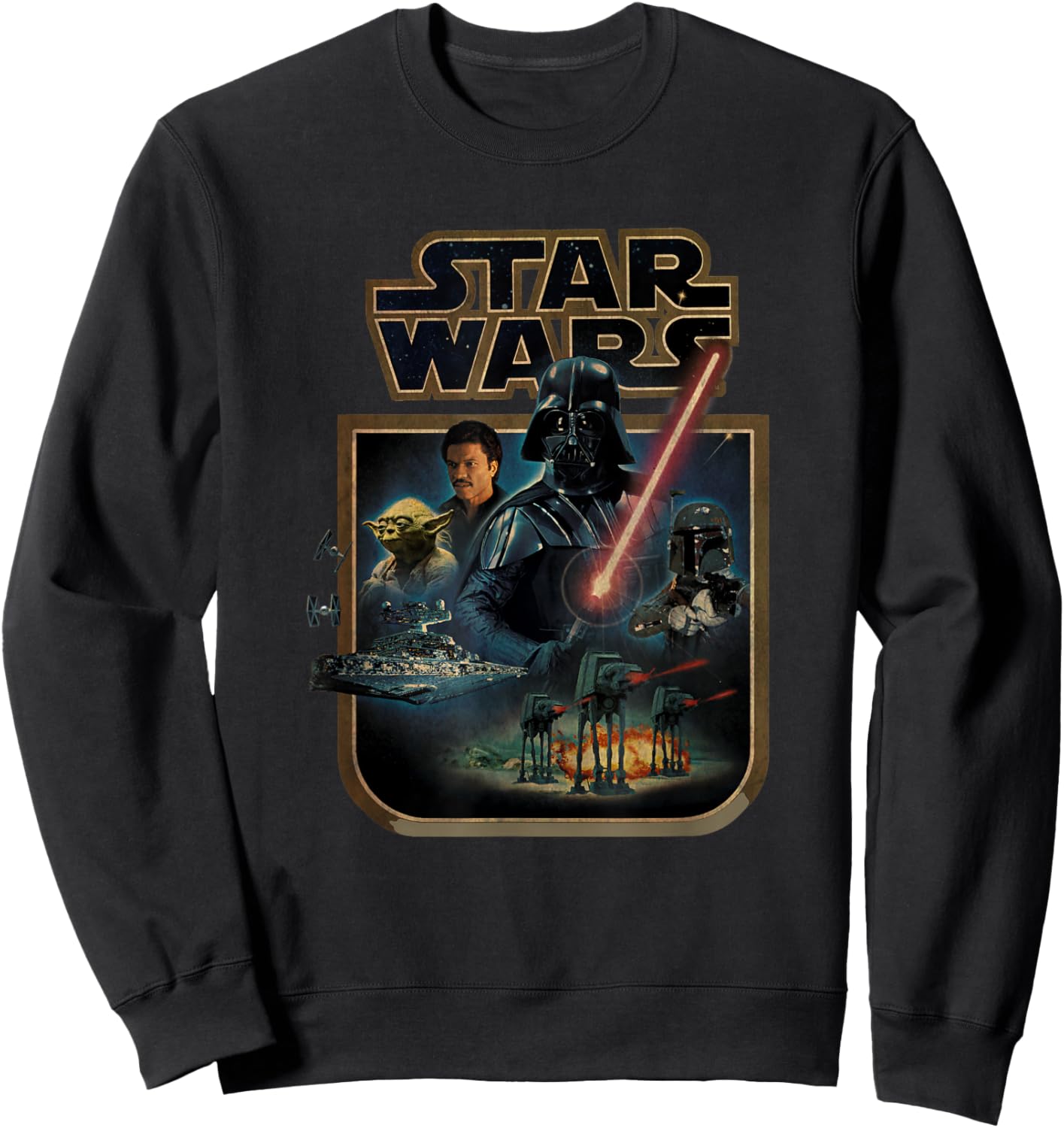 Star Wars The Empire Strikes Back Vintage Collage Poster Sweatshirt - Sweatshirt | Black