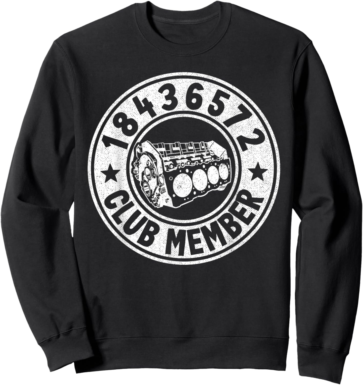 18436572 Club Member Firing Order Big Block Car Guy Garage Sweatshirt - Sweatshirt | Black
