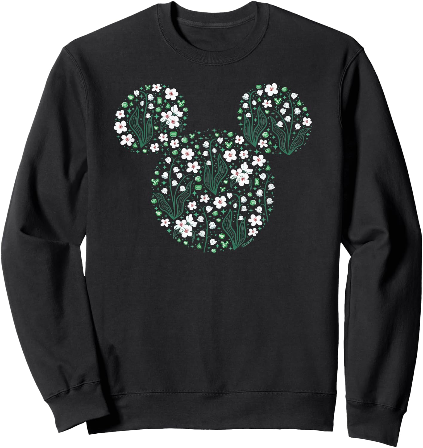 Disney Mickey Mouse May Birth Month Birthstone & Flowers Sweatshirt - Sweatshirt | Black