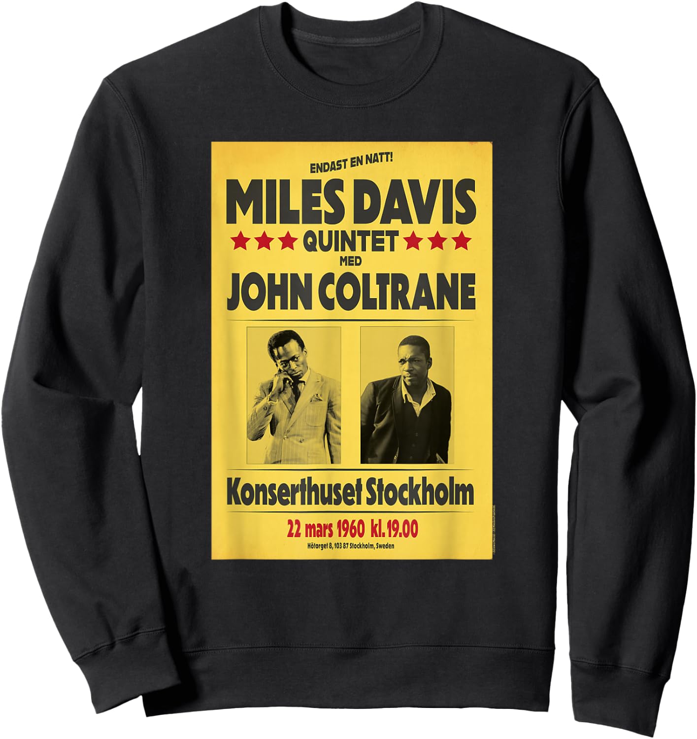 Miles Davis Quintet and John Coltrane Stockholm 1960 Sweatshirt - Sweatshirt | Black