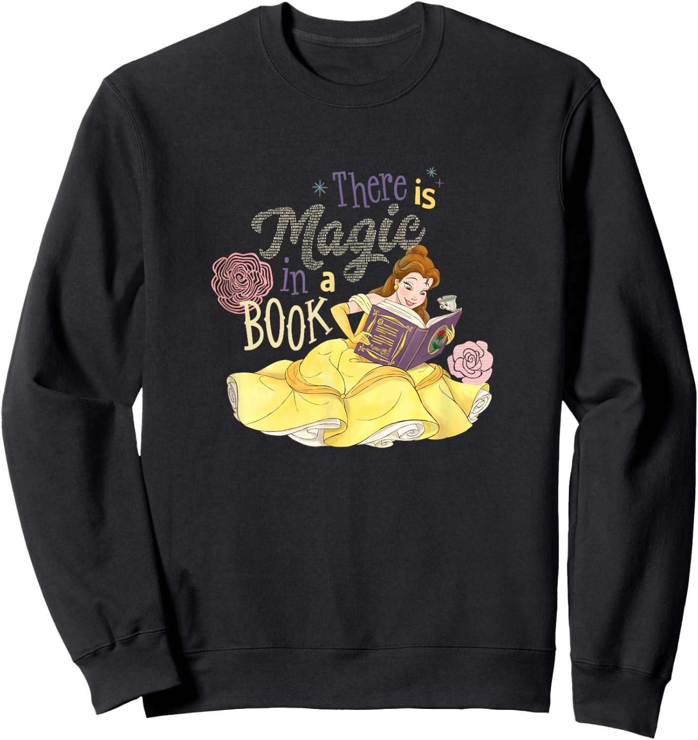 Disney Beauty and The Beast Belle There is Magic in A Book Sweatshirt - Sweatshirt | Black