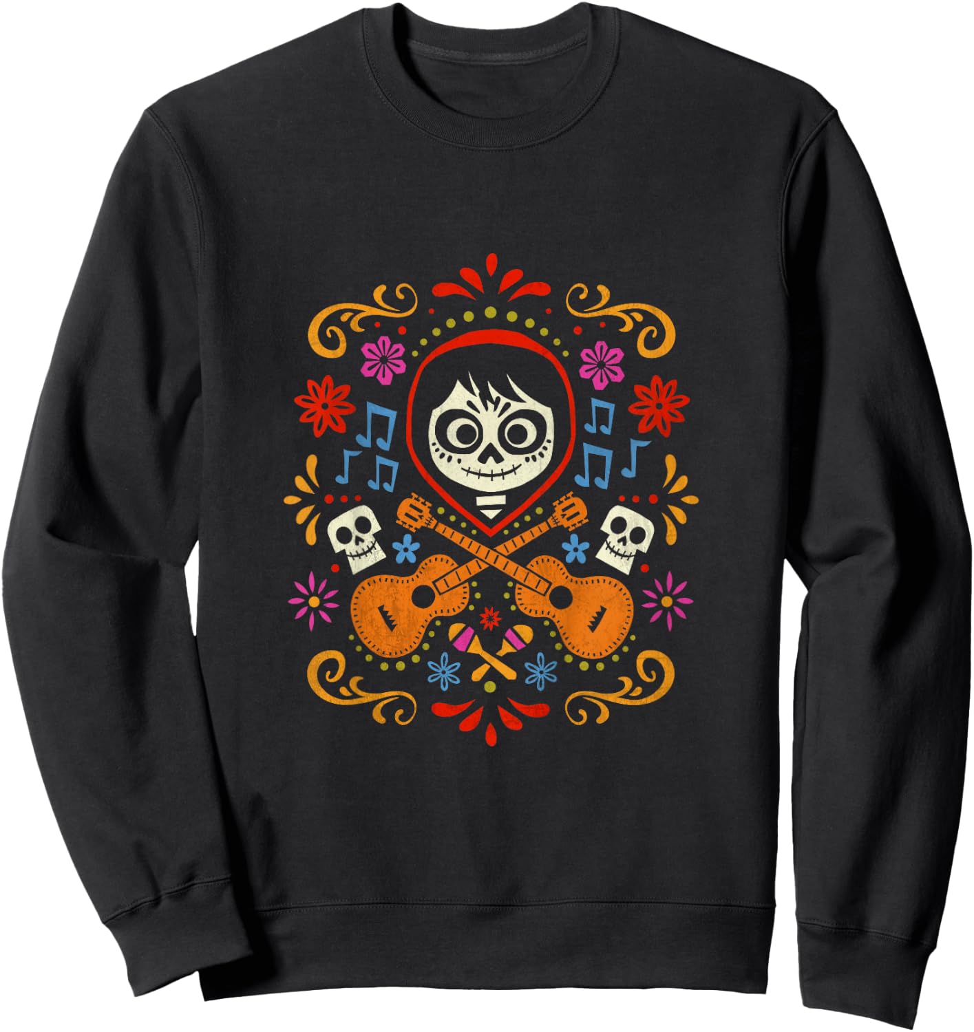 Kids Disney Pixar Coco Miguel Guitar Celebration Toddler Sweatshirt - Sweatshirt | Black