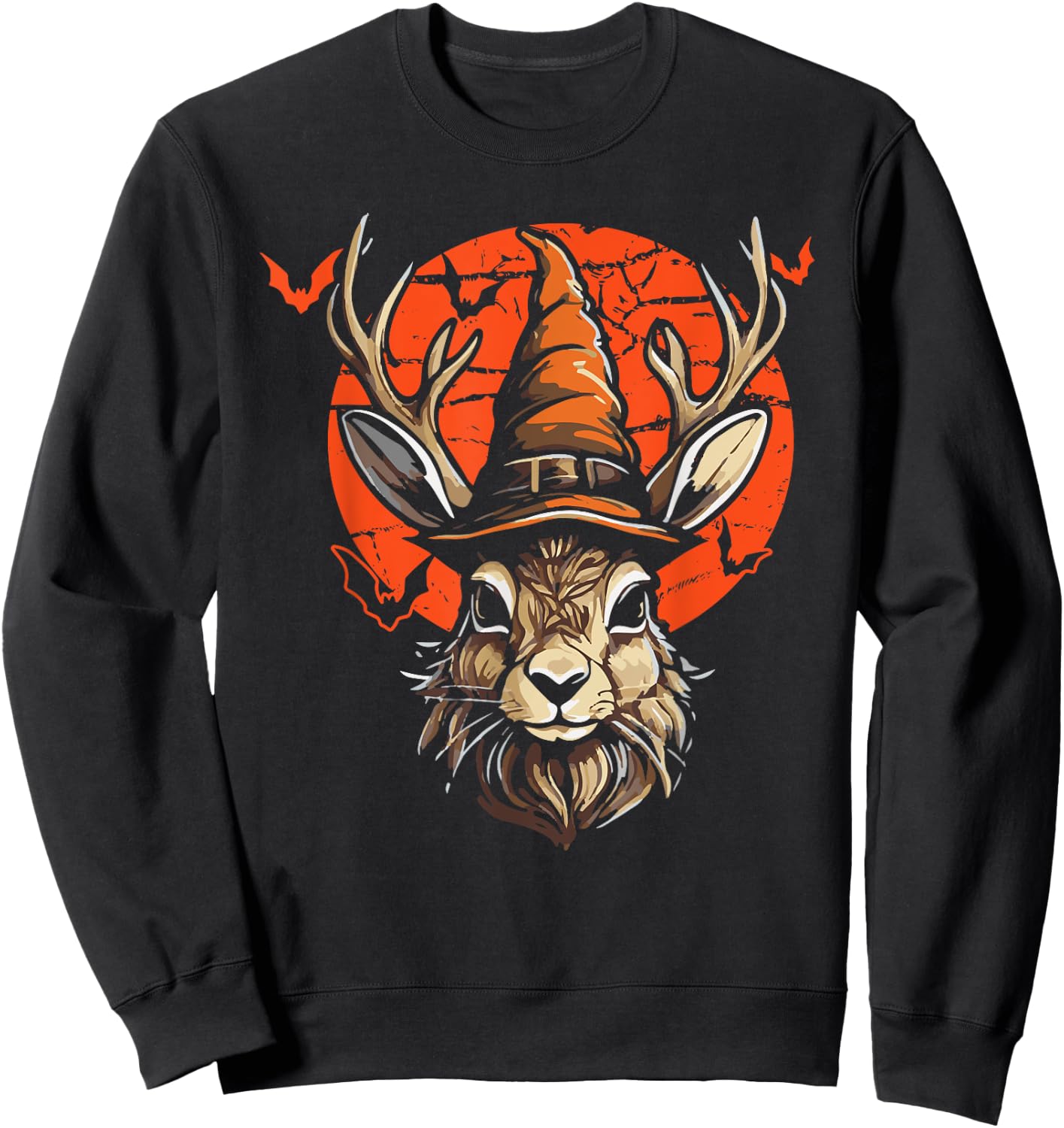 Jackalope Halloween Costume Jackalope Sweatshirt - Sweatshirt | Black