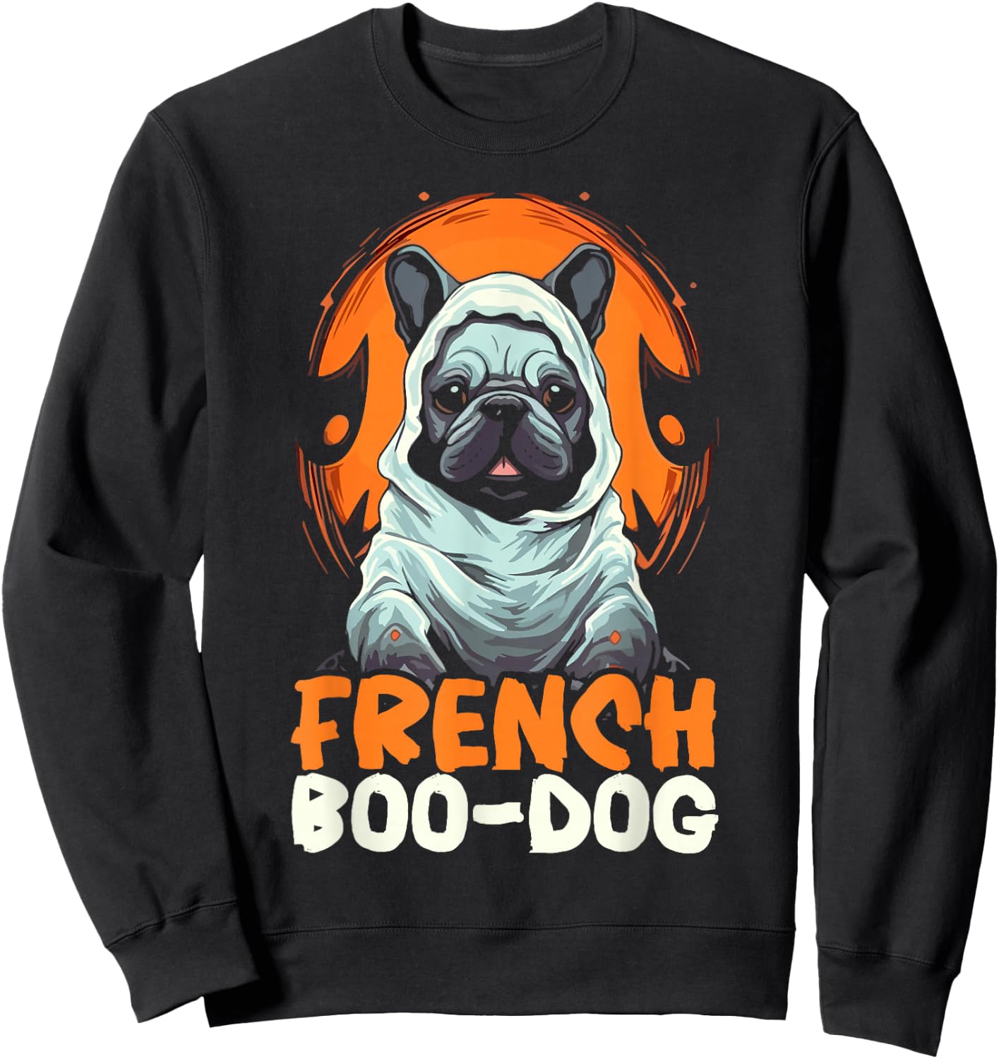 Bulldog Halloween Trick Or Treat French Bulldog Dog Lover Sweatshirt - Sweatshirt | Black